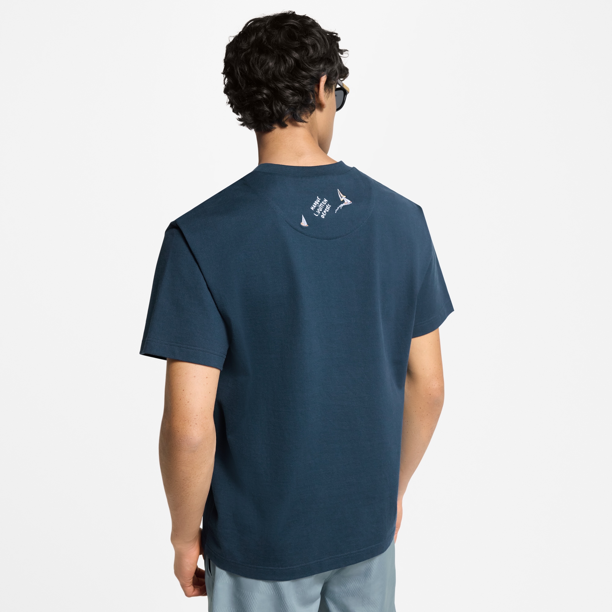 Embroidered Cotton T-Shirt  in Men