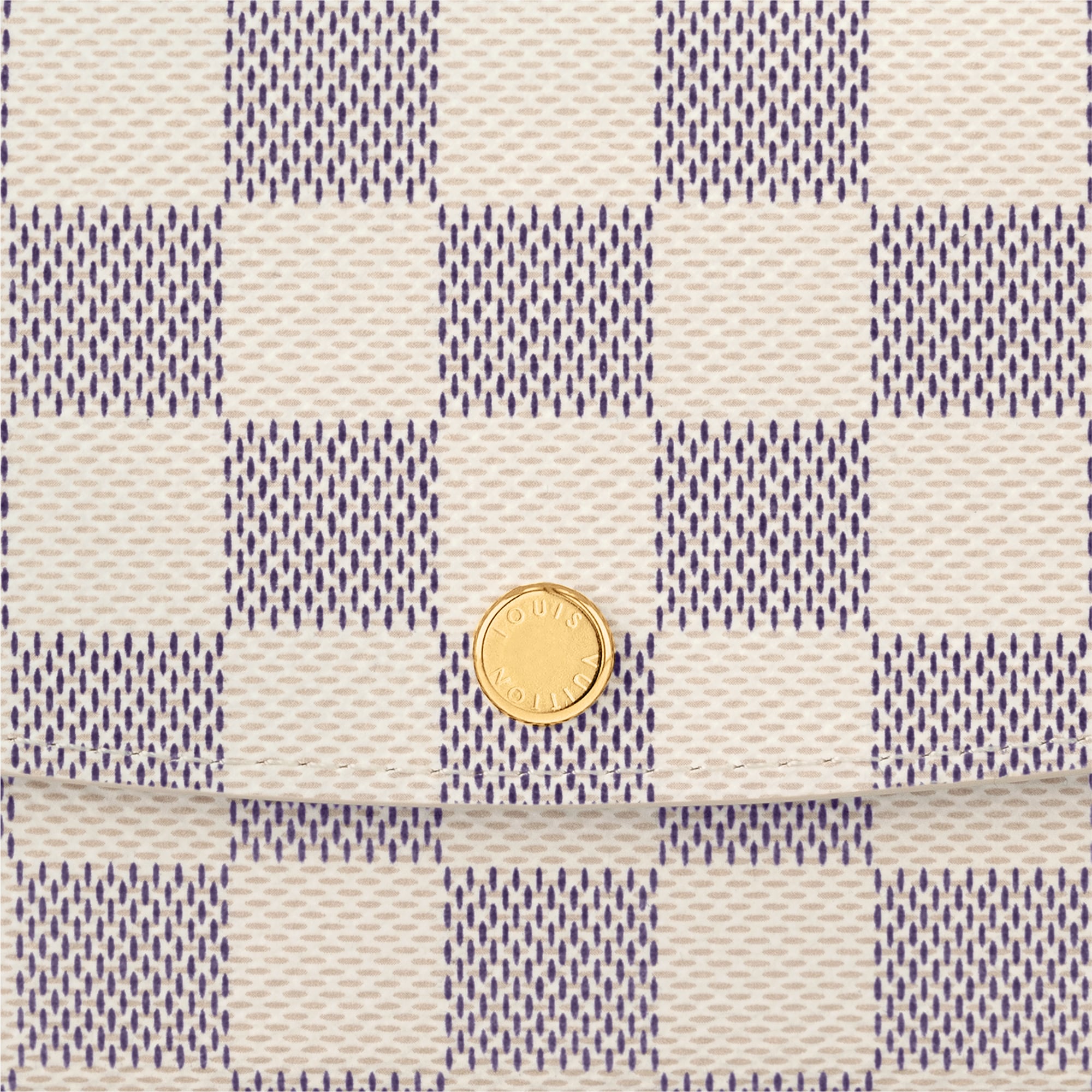 Vuitton Pattern Damier Azur Print Emilie Wallet Damier Azur Canvas