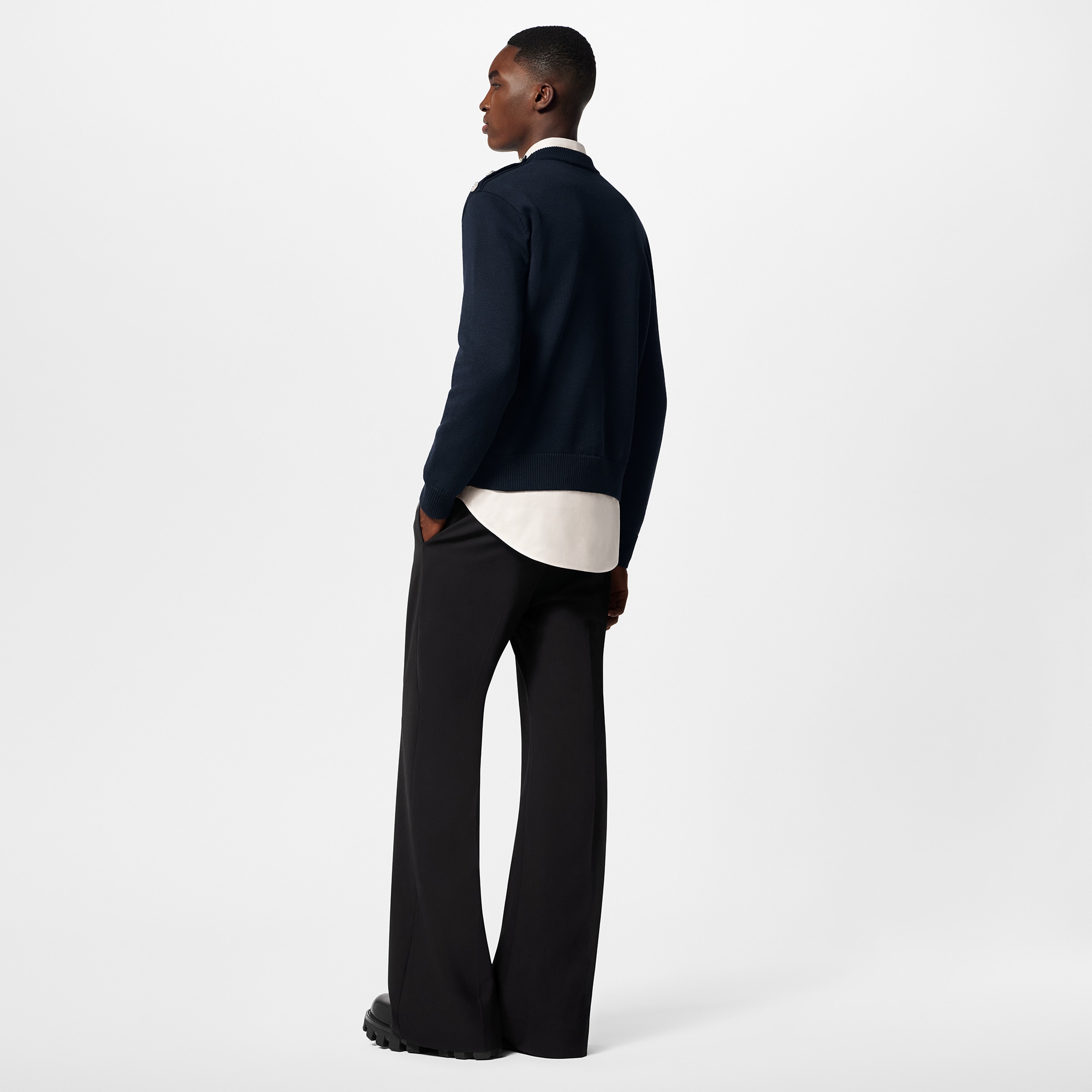 Flared Tailored Wool Pants   in Men
