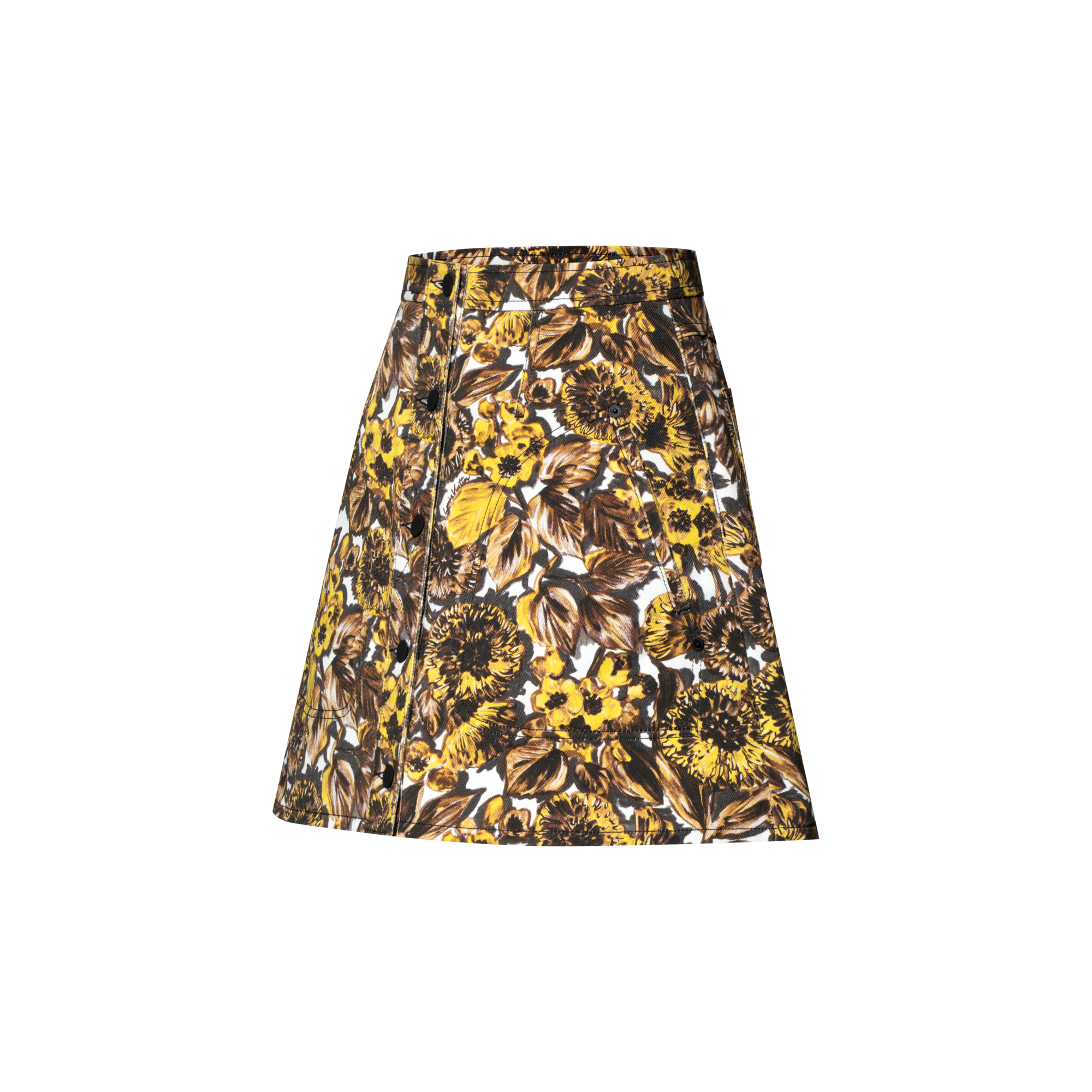 Floral Print Button Front Skirt  in Women