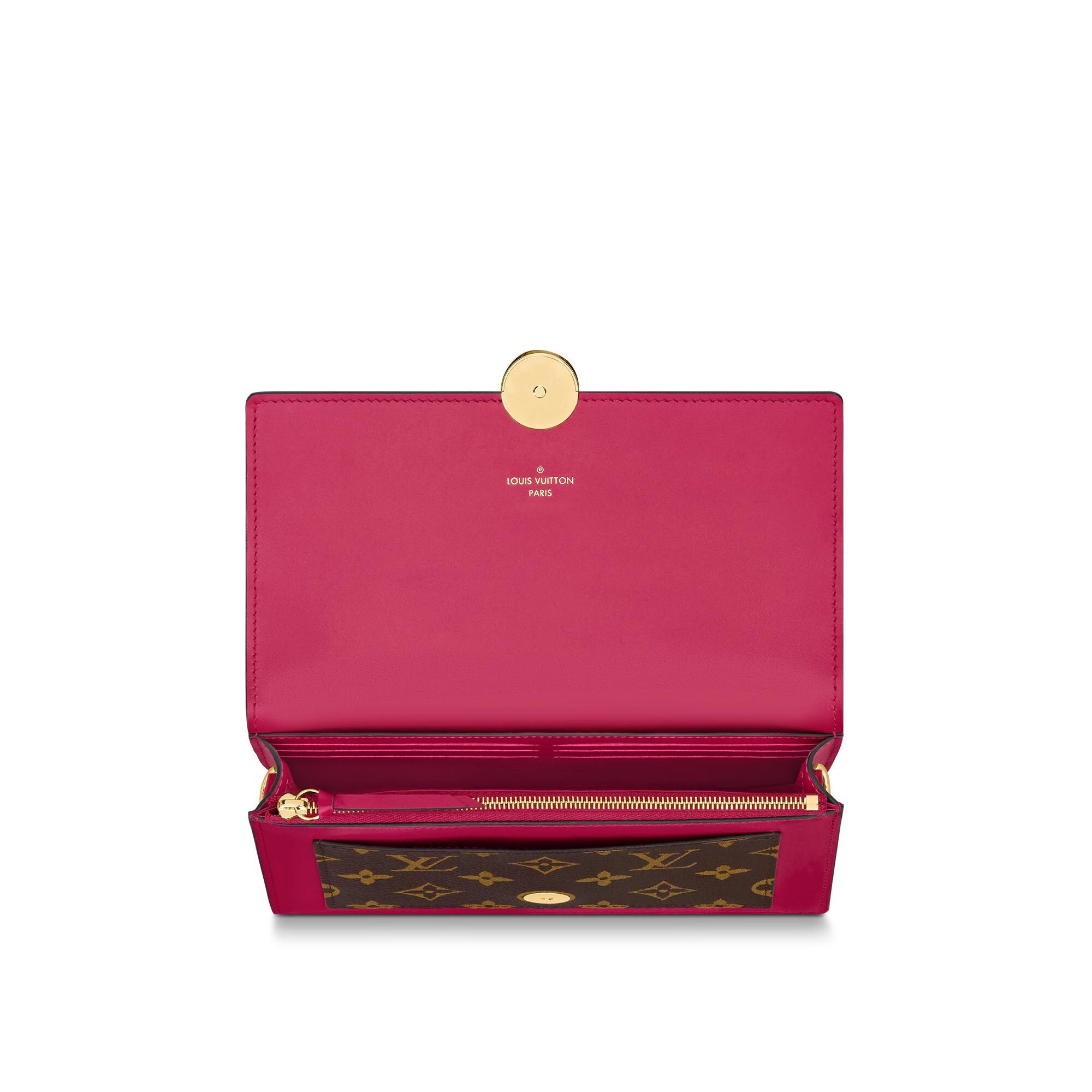 lv flore chain wallet