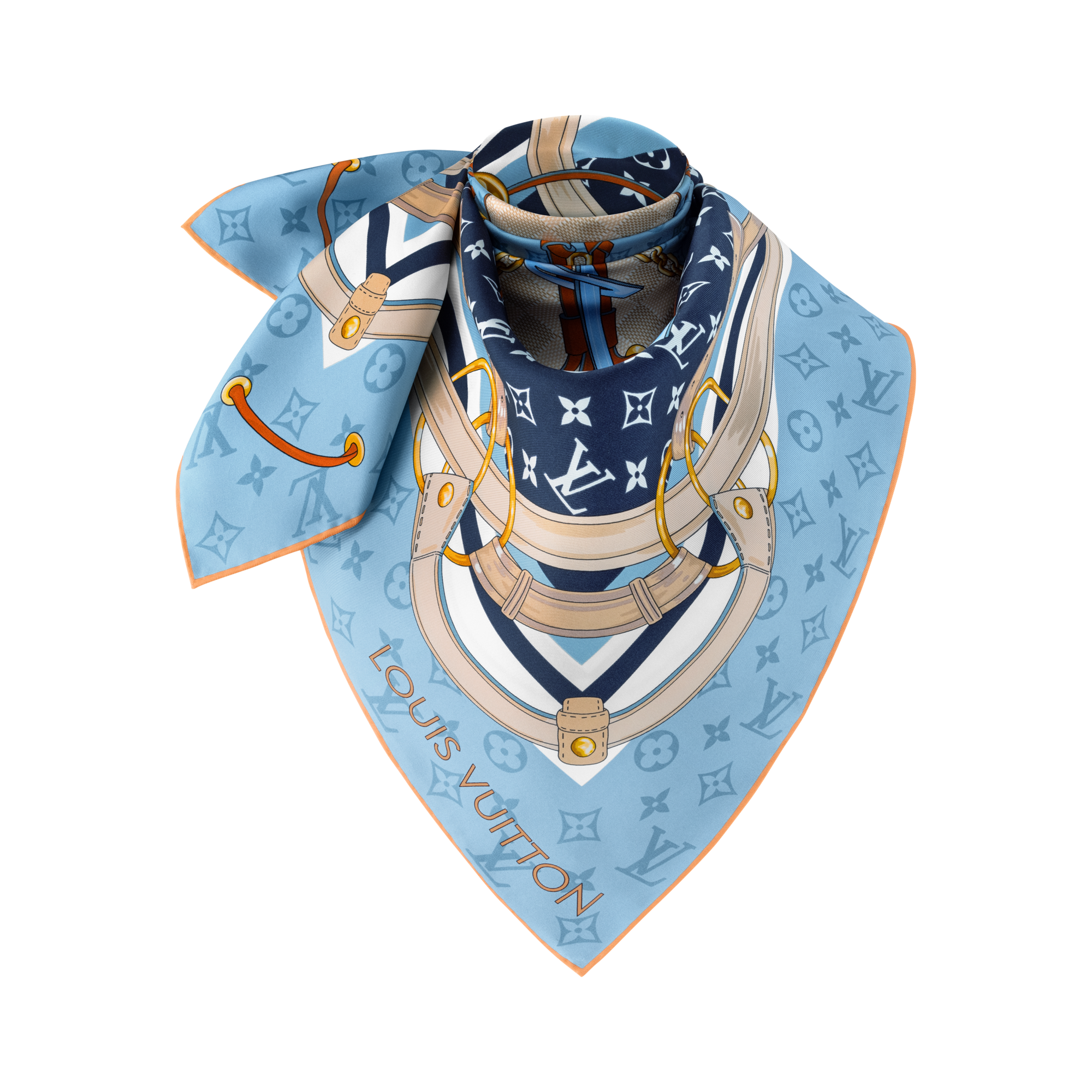 Flower And Straps Square 90 . in Women