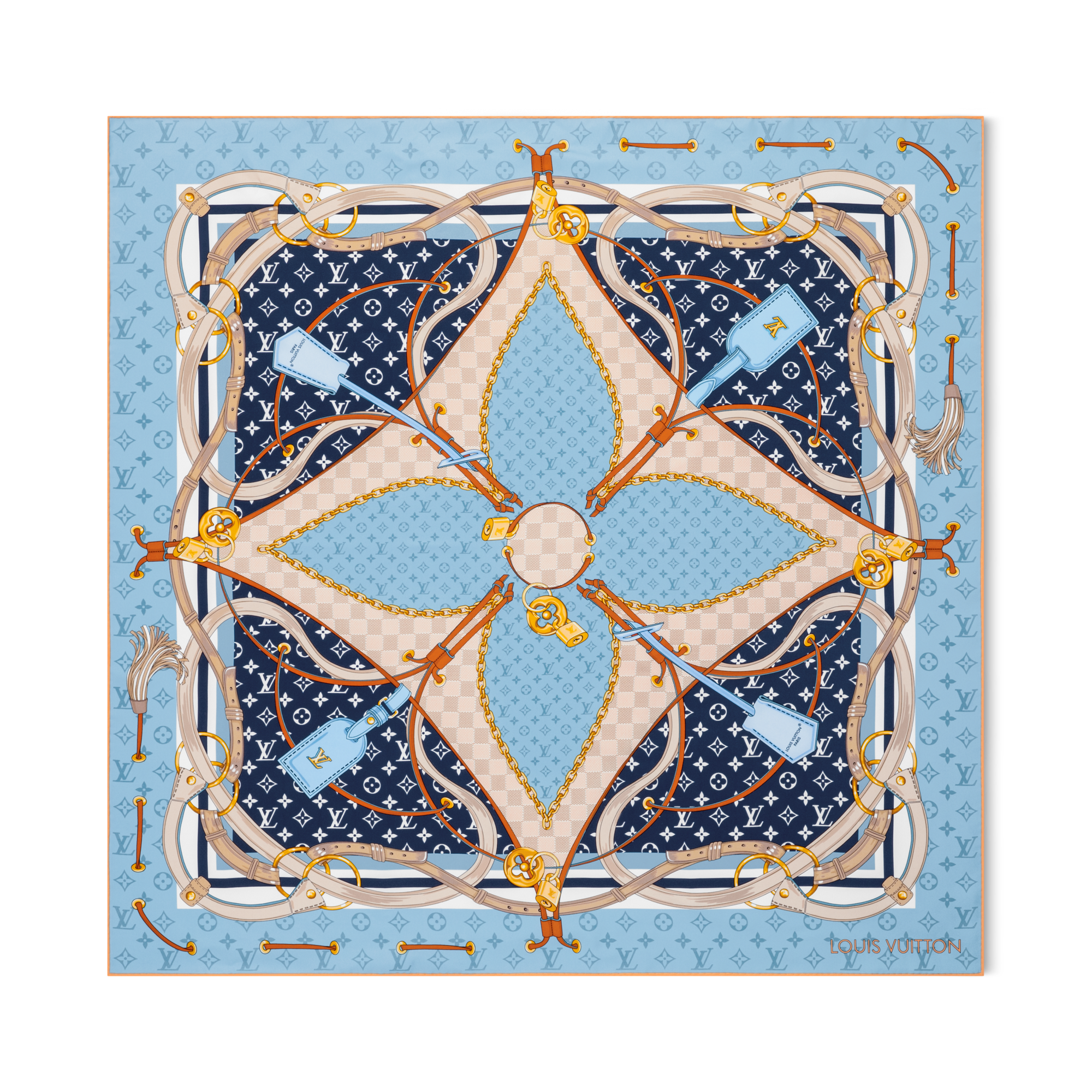 Flower And Straps Square 90 . in Women