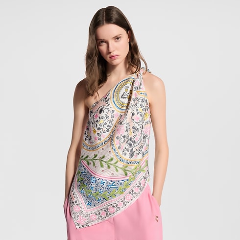 Flower Foulard Asymmetrical Top in Women's Ready-to-Wear Tops collections by Louis Vuitton (Product zoom)