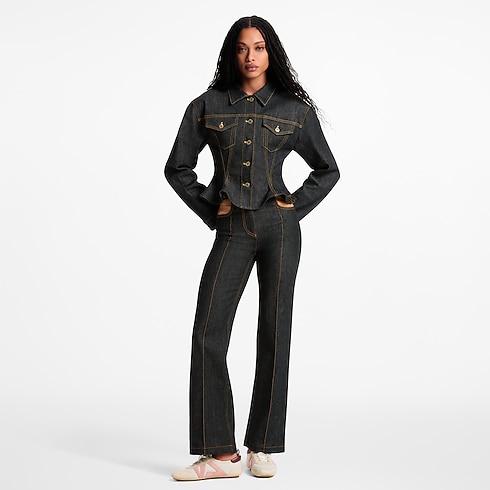 Fluted Denim Jacket in Women's Ready-to-Wear Coats and Jackets collections by Louis Vuitton (Product zoom)