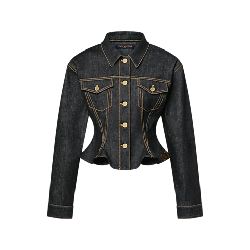 Fluted Denim Jacket in Women's Ready-to-Wear Coats and Jackets collections by Louis Vuitton (Product zoom)