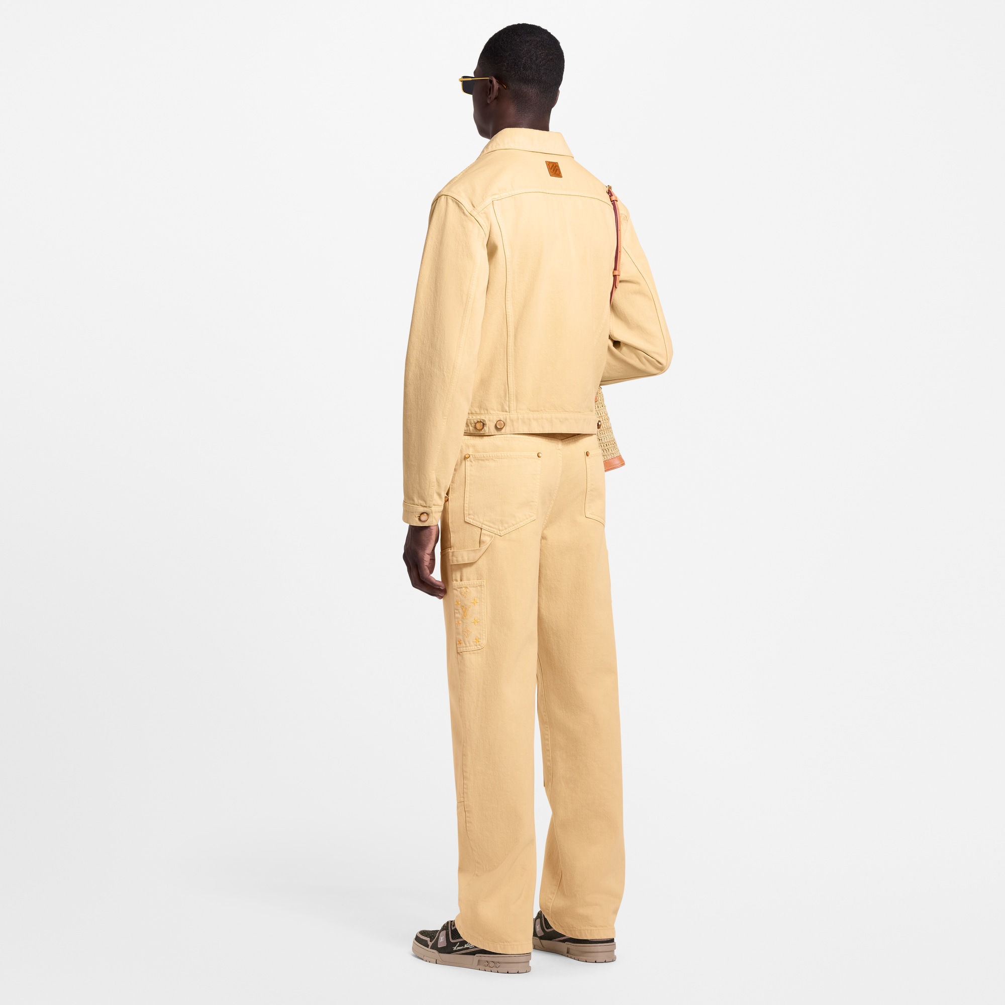 Garment-Dyed Denim Carpenter Pants  in Men