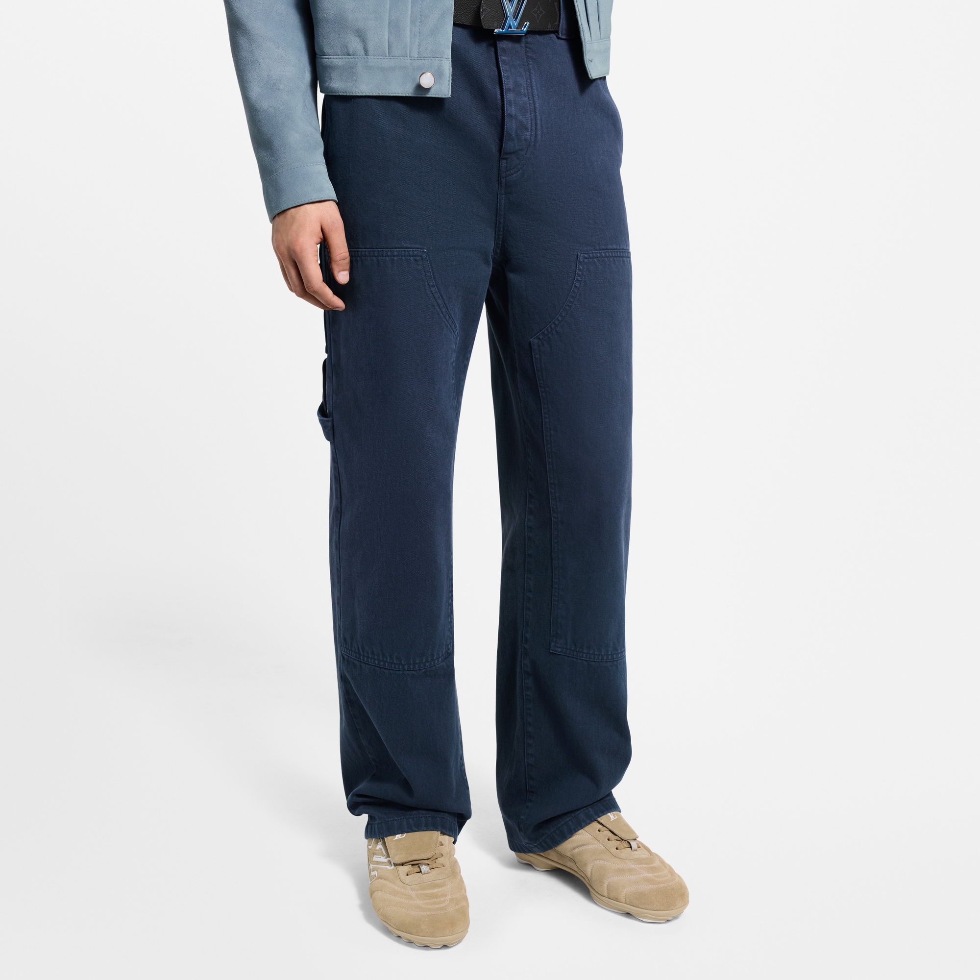 Garment-Dyed Denim Carpenter Pants  in Men
