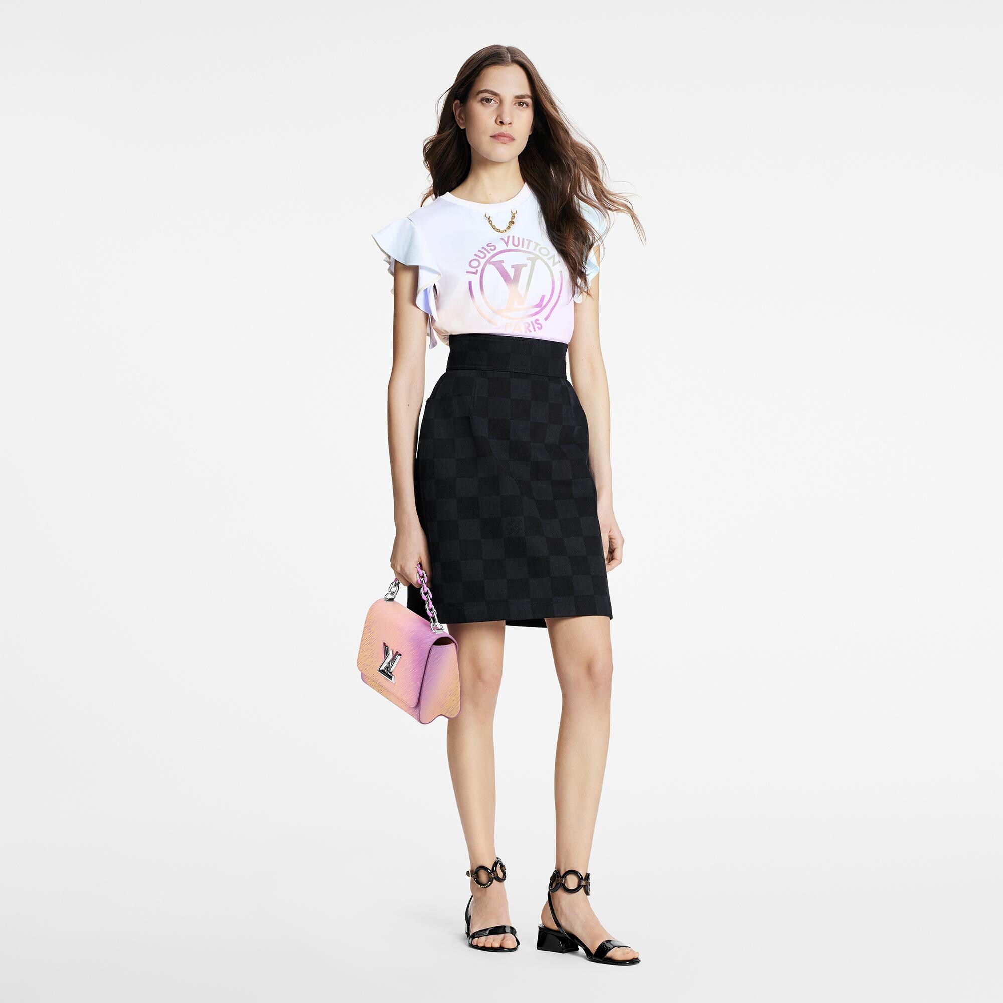 Gradient LV Circle Flounce Sleeve T 