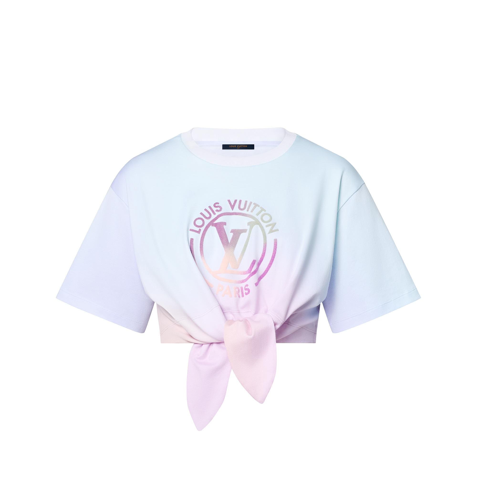 Gradient LV Circle Self-Tie T-Shirt 