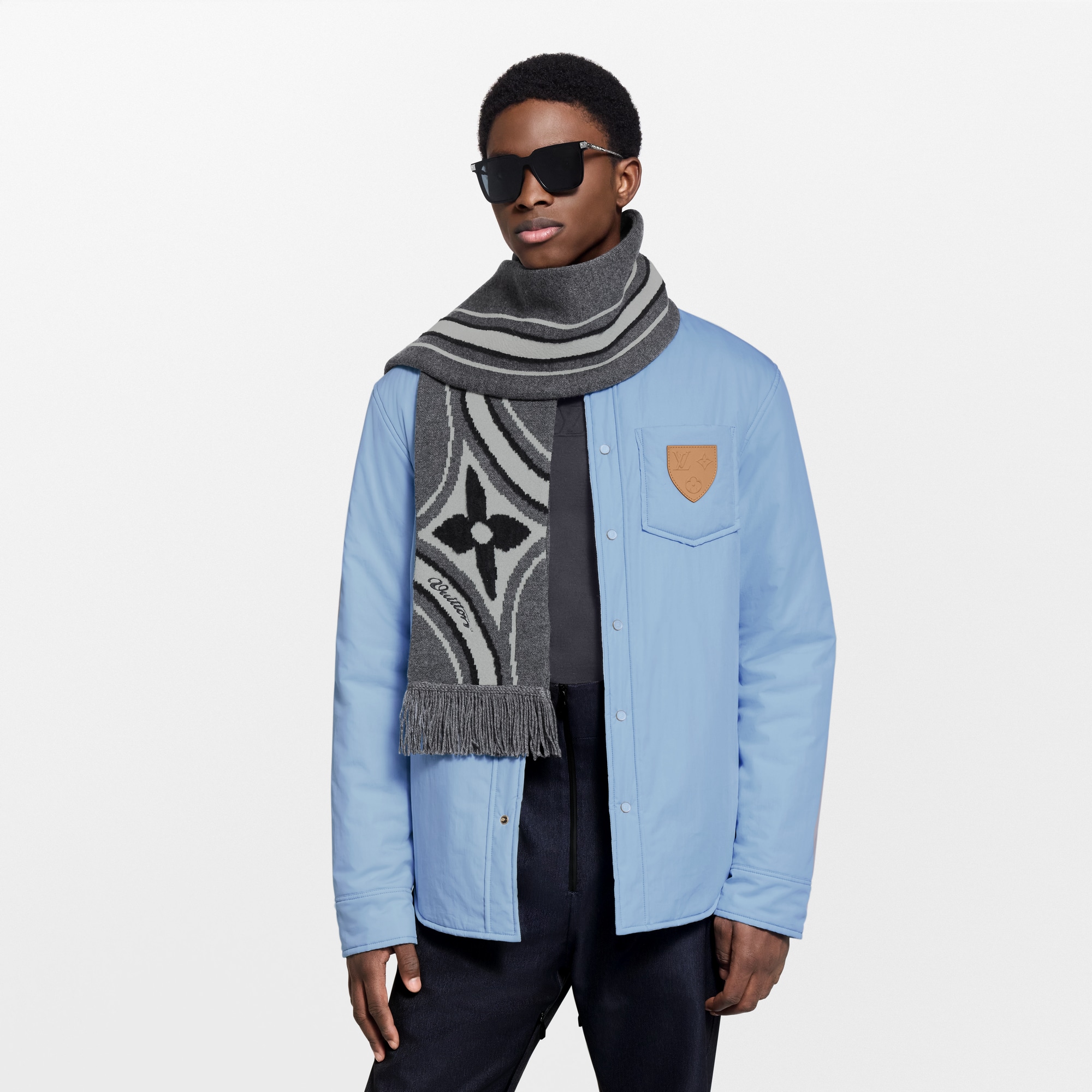 Graphic Flower Scarf . in Men