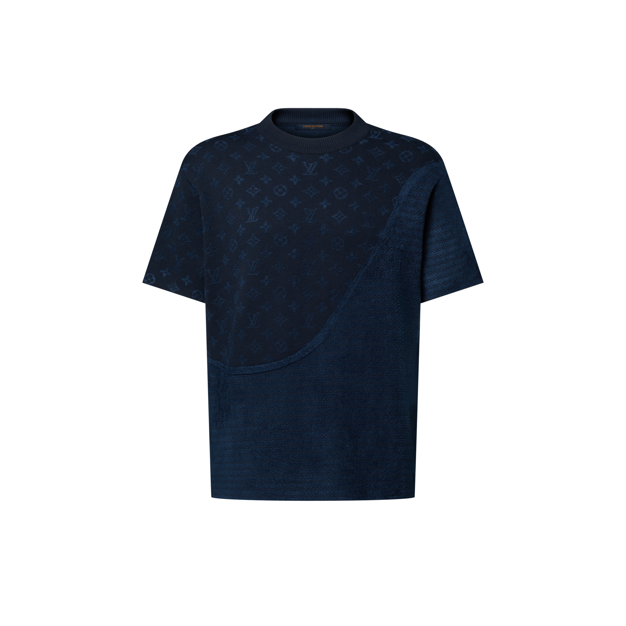 Graphic Jacquard Short-Sleeved Crewneck  in Men