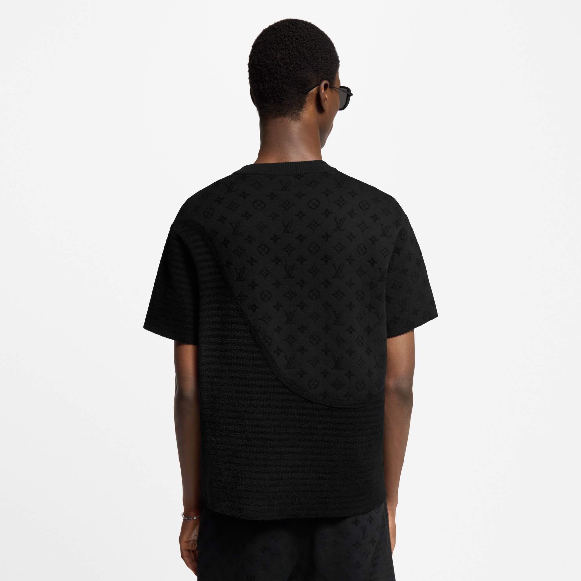 Graphic Jacquard Short-Sleeved Crewneck  in Men