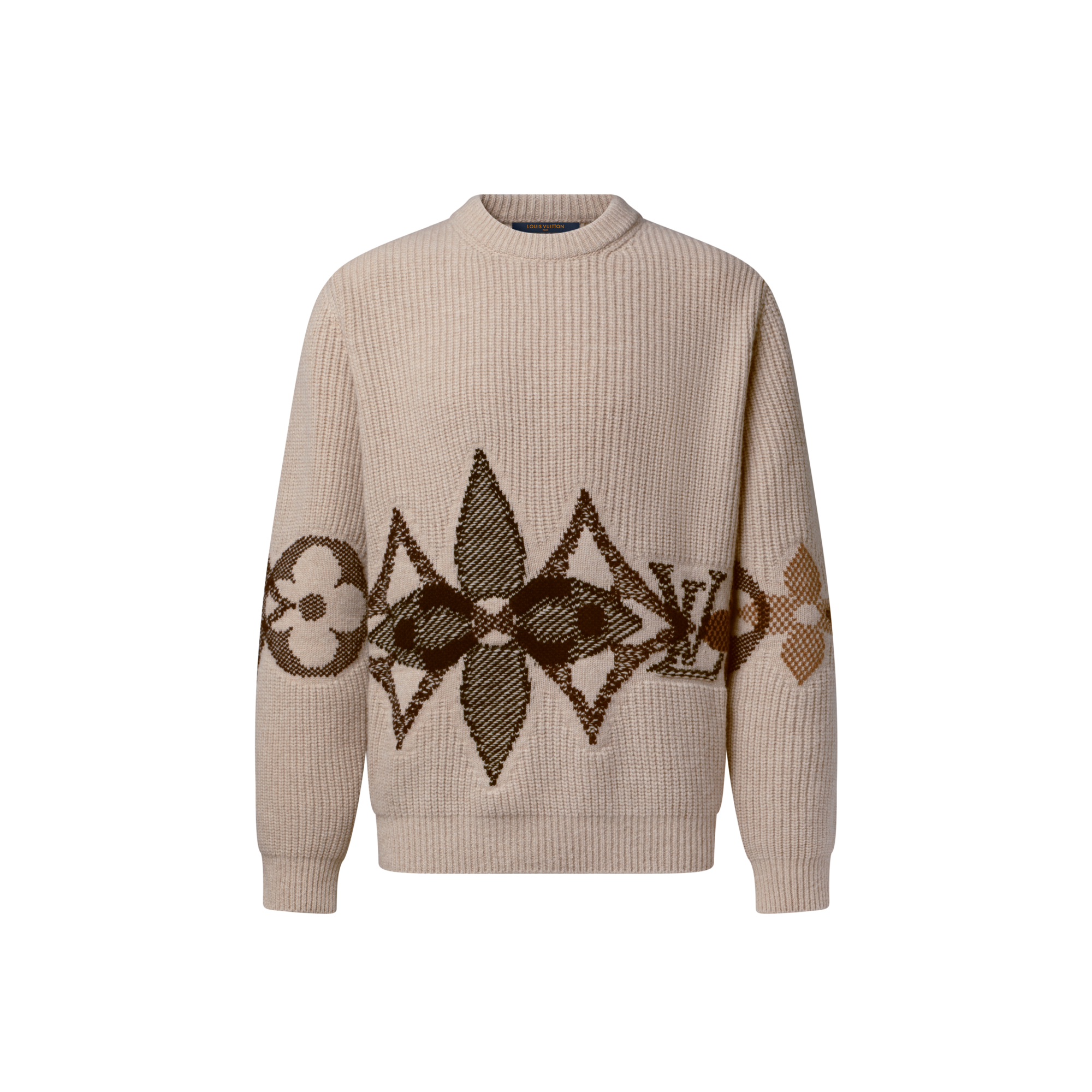 Graphic Knitted Crewneck  in New