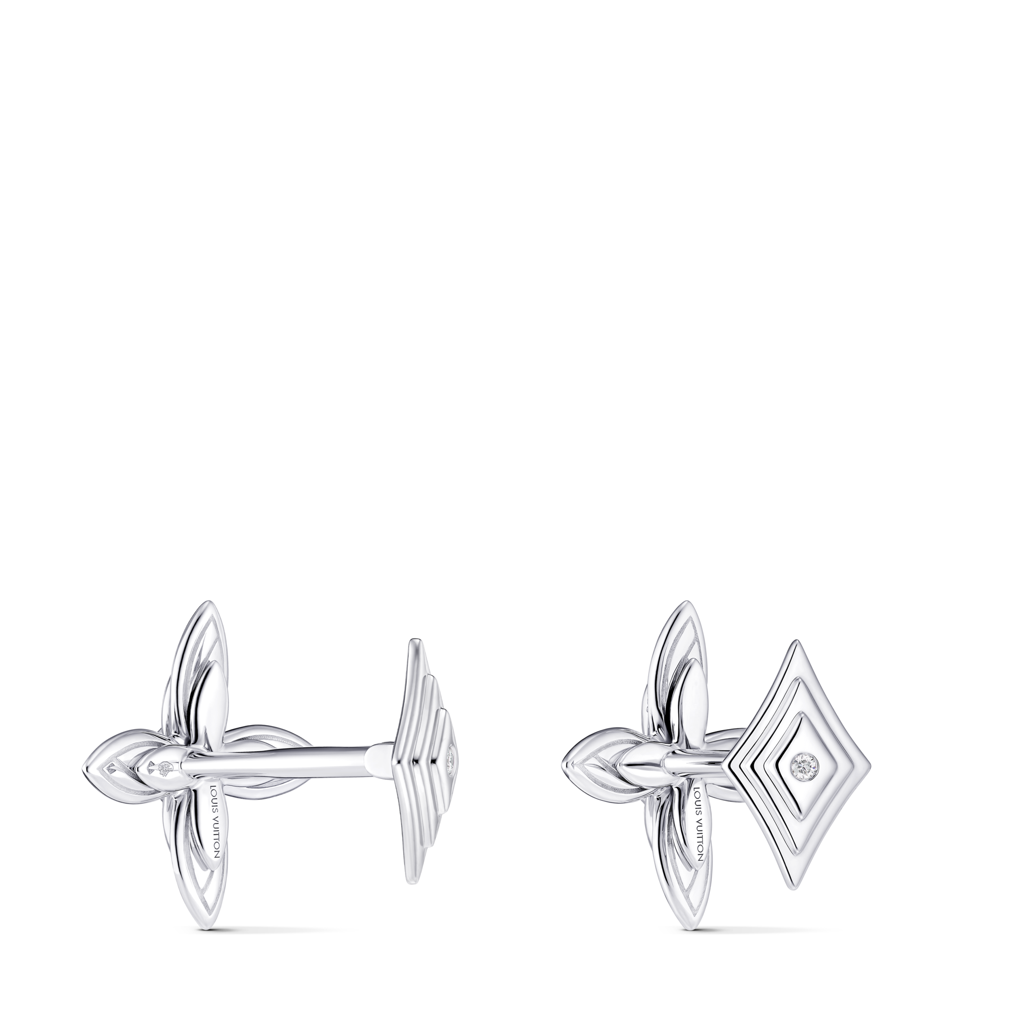 Idylle Blossom Cufflinks, White Gold & Diamonds  in Les Extraordinaires