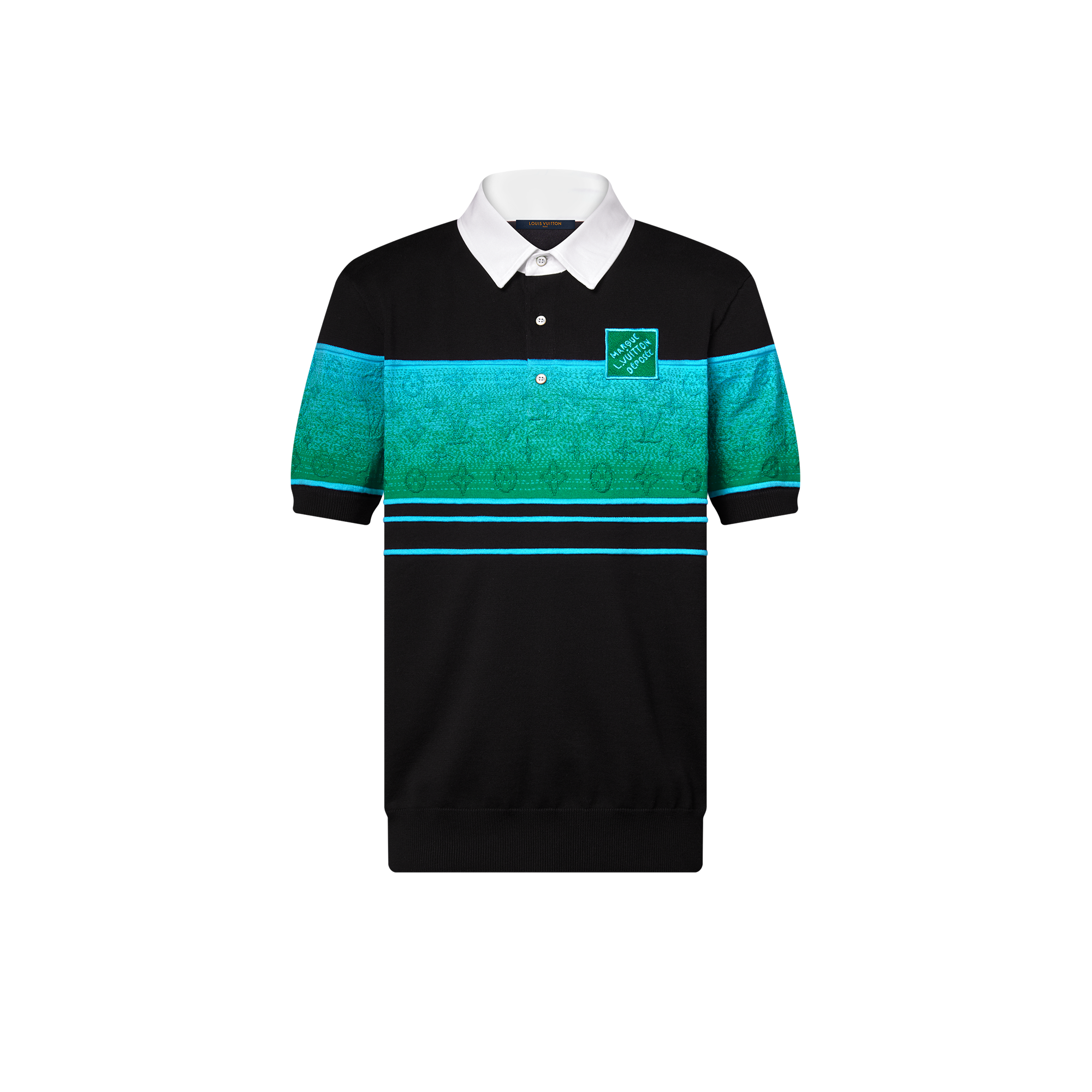 Iridescent Jacquard Short-Sleeved Polo    in Men