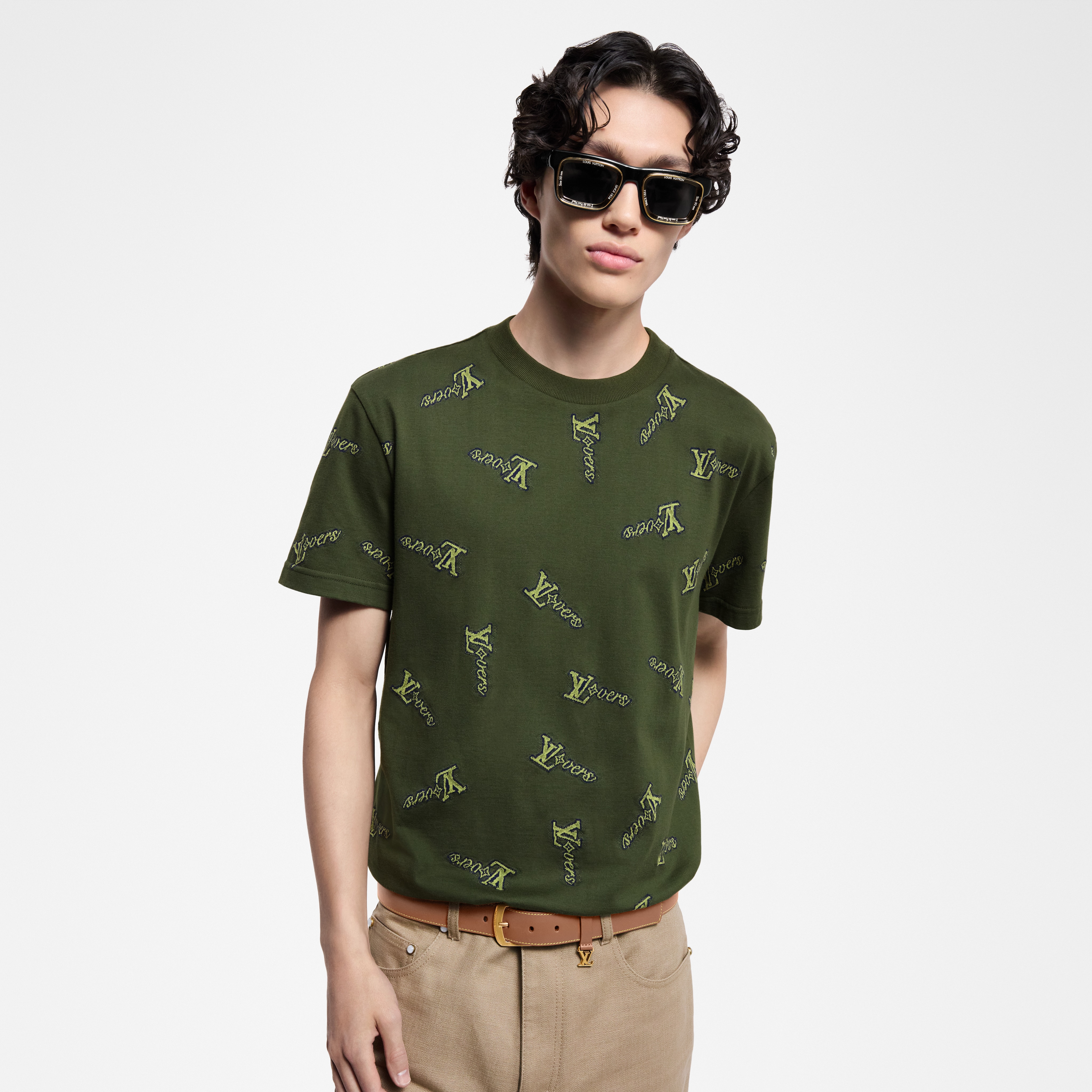 Jacquard Cotton T-Shirt  in Men