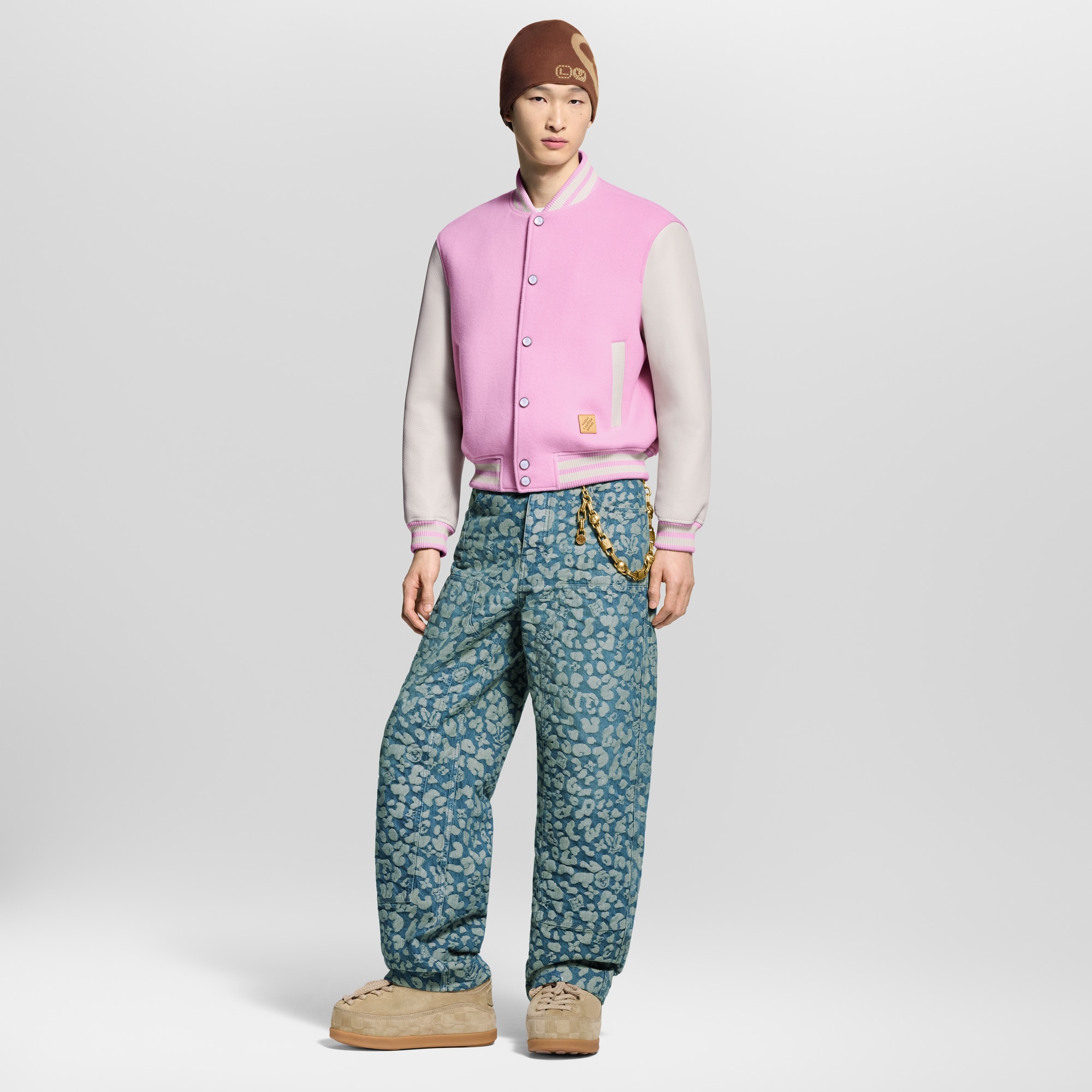 Jacquard Workwear Denim Pants  in Men