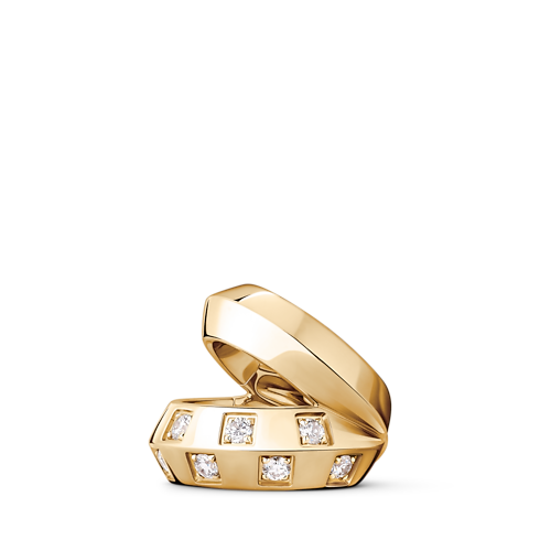 Le Damier de Louis Vuitton Double Earcuff, Yellow Gold and Diamonds in Jewellery's Categories Earrings collections by Louis Vuitton (Product zoom)