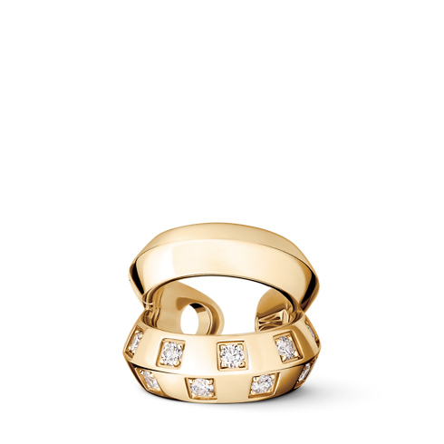 Le Damier de Louis Vuitton Double Earcuff, Yellow Gold and Diamonds in Jewellery's Categories Earrings collections by Louis Vuitton (Product zoom)