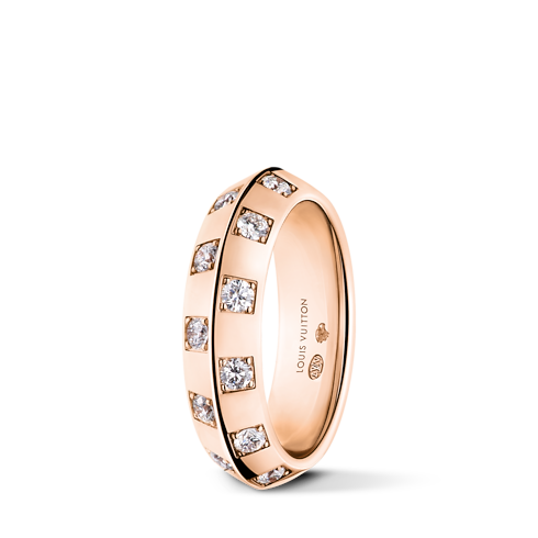 Le Damier de Louis Vuitton Medium Ring, Rose Gold and Diamonds in Jewellery's Categories Rings collections by Louis Vuitton (Product zoom)