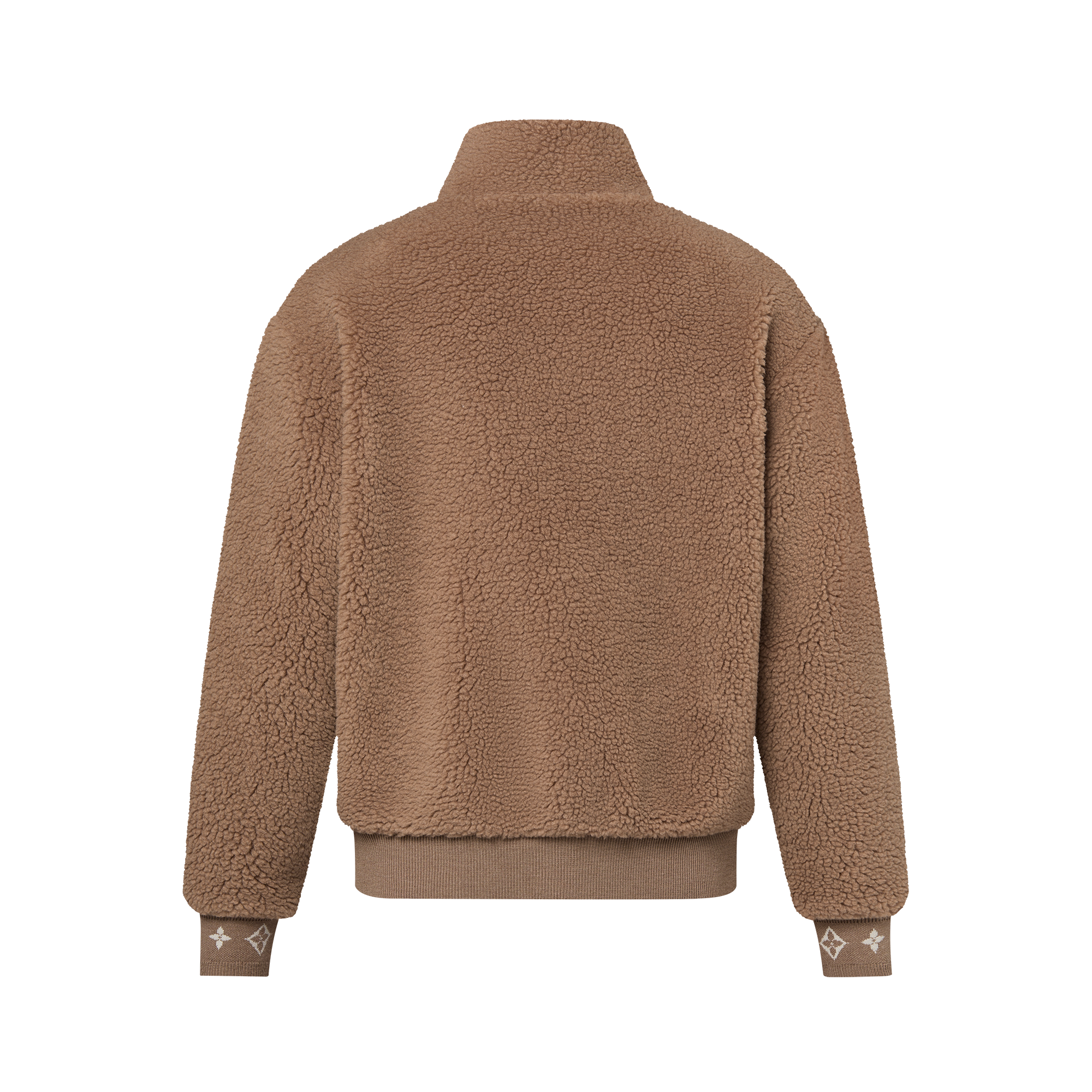 Leather Patch Fleece Blouson  in Men