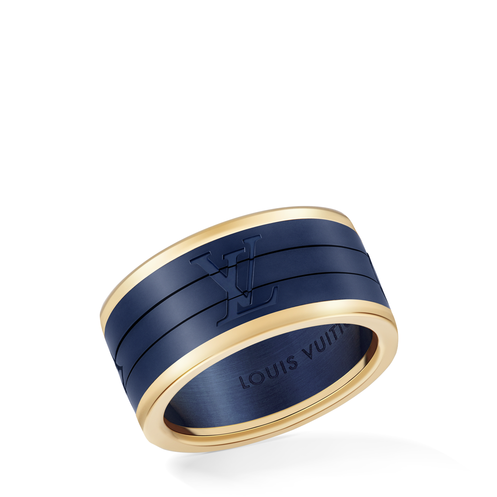 Les Gastons Vuitton Puzzle Ring, Yellow Gold and Blue Titanium  in Jewellery
