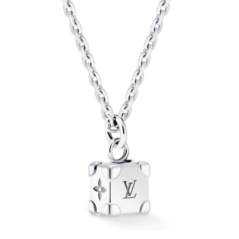 Les Gastons Vuitton Trunk Pendant, White Gold and Diamond in Les Extraordinaires's Jewelry Necklaces and Pendants collections by Louis Vuitton (Product zoom)