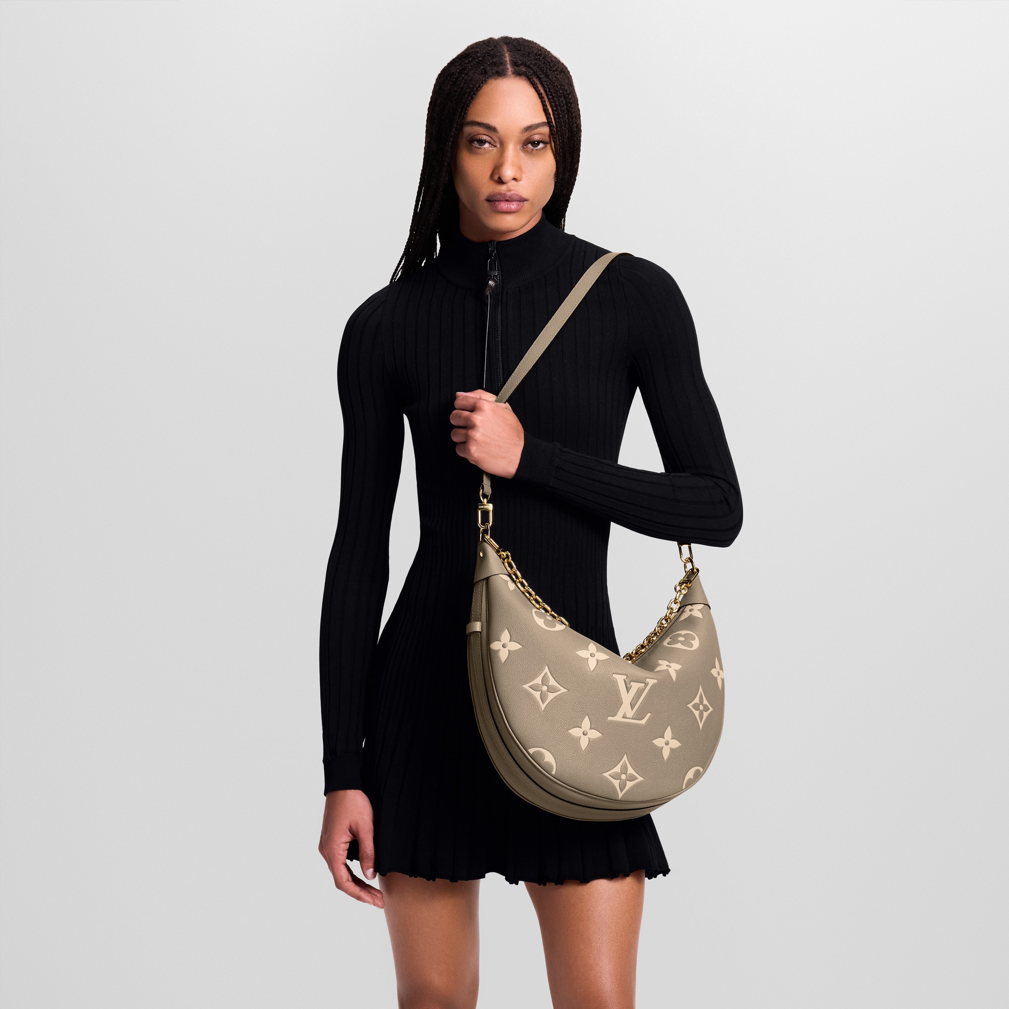 Loop Hobo Bicolour Monogram Empreinte Leather in Women