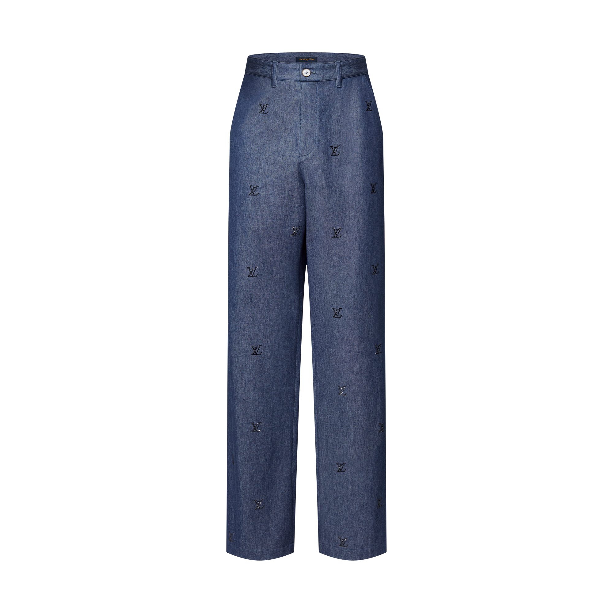 LV Blason Embellished Denim Pants  in Men