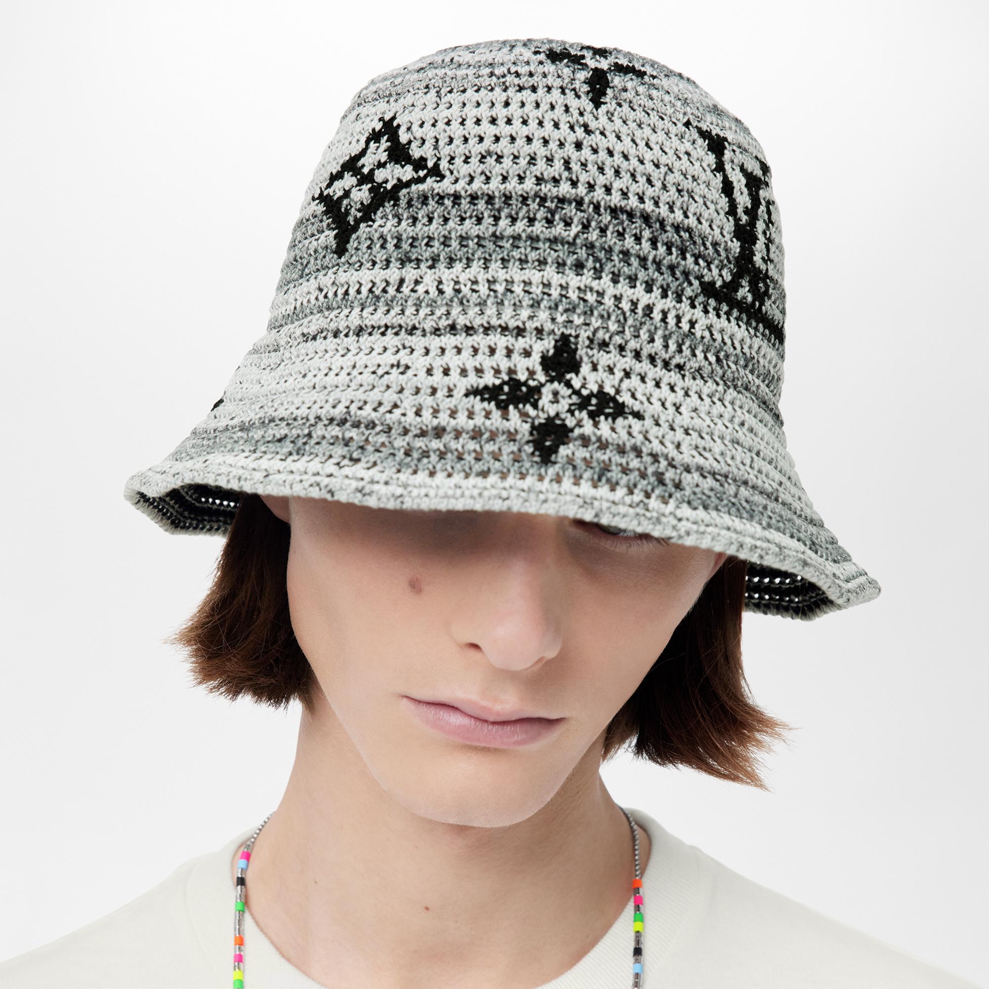 LV Crochet Stripes Bucket Hat 