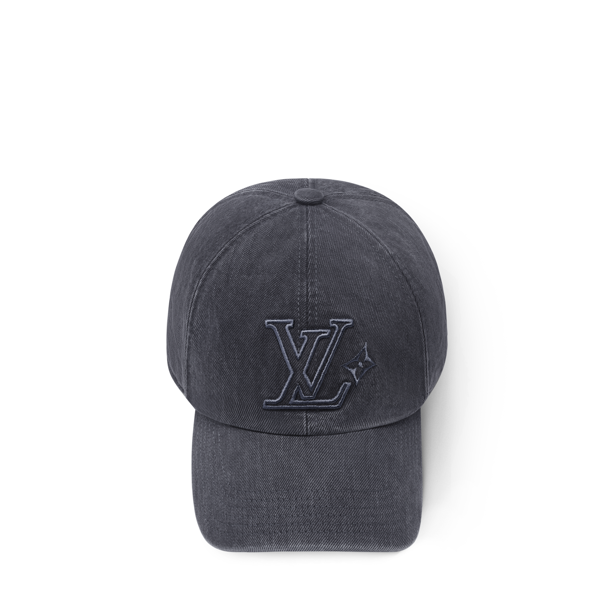 LV Denim Washed Cap . in Men