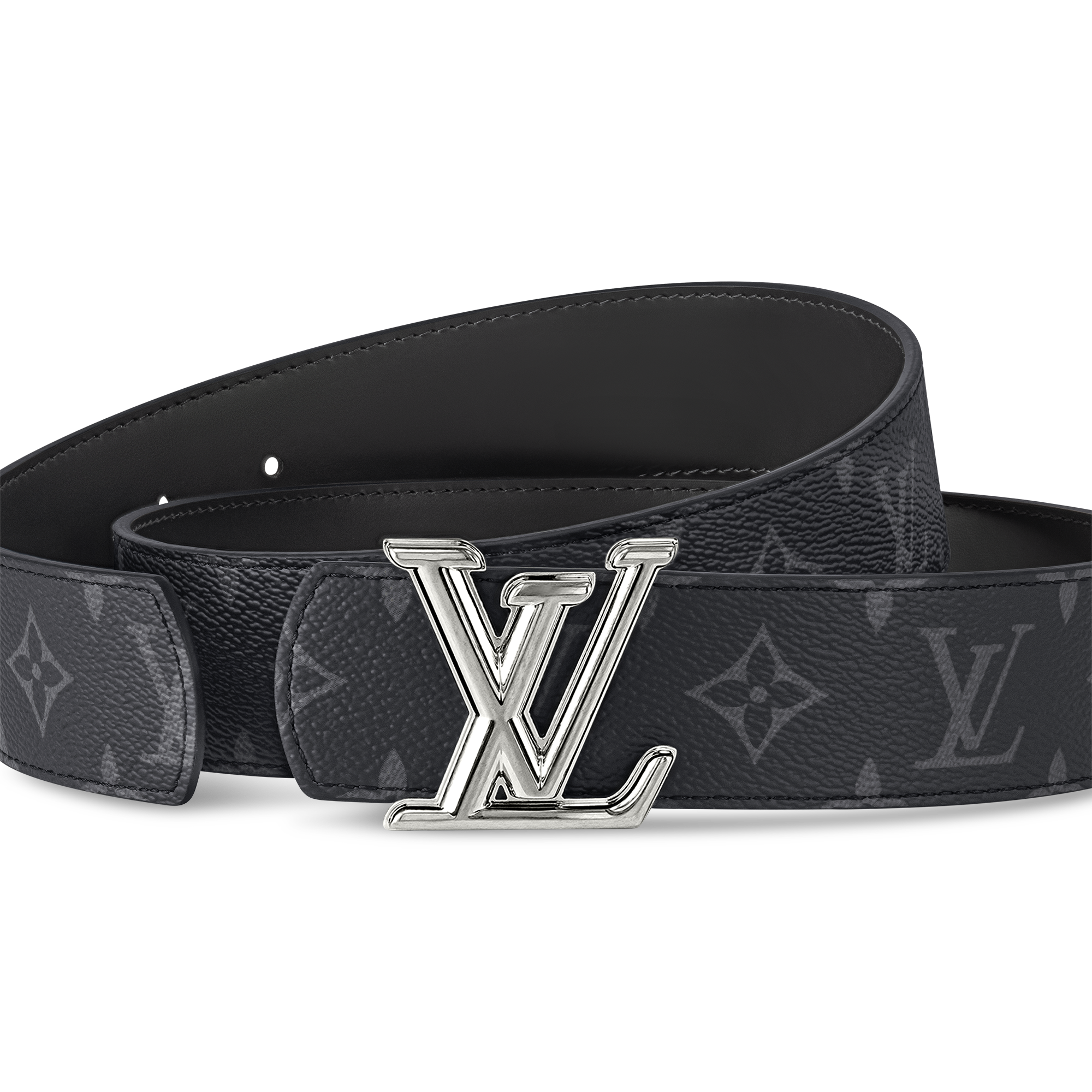 LV Dimension 40mm Reversible Belt Monogram Eclipse Canvas in Men