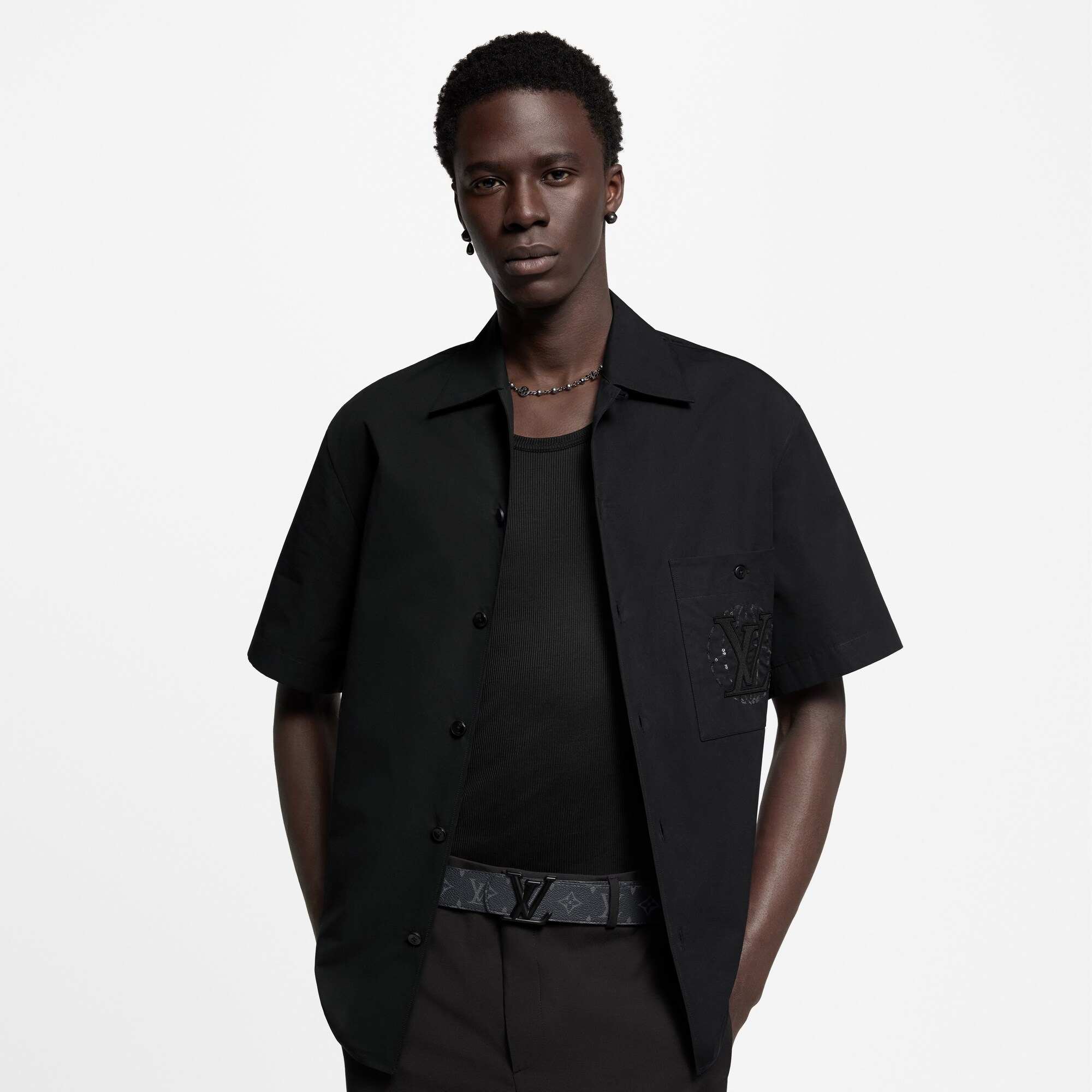 LV Dimension 40mm Reversible Belt Monogram Eclipse Canvas in Men