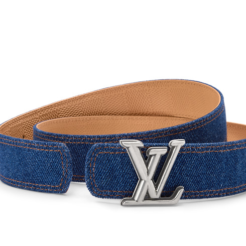 LV Dimension Denim 35mm Reversible Belt in Men's Accessories Belts collections by Louis Vuitton (Product zoom)