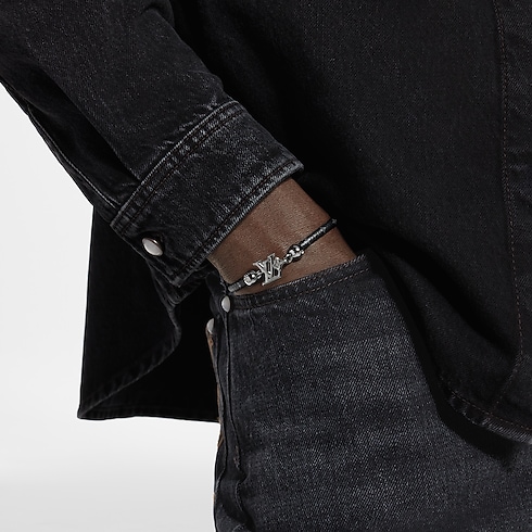 LV Flower Bracelet Monogram Eclipse Canvas in Men's Fashion Jewellery Bracelets collections by Louis Vuitton (Product zoom)