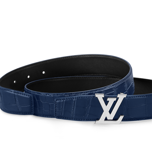 LV Heritage 35mm Reversible Belt Crocodilian Mat Leather in New's For Men New Formal collections by Louis Vuitton (Product zoom)