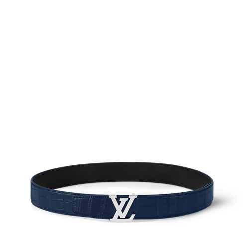 LV Heritage 35mm Reversible Belt Crocodilian Mat Leather in New's For Men New Formal collections by Louis Vuitton (Product zoom)