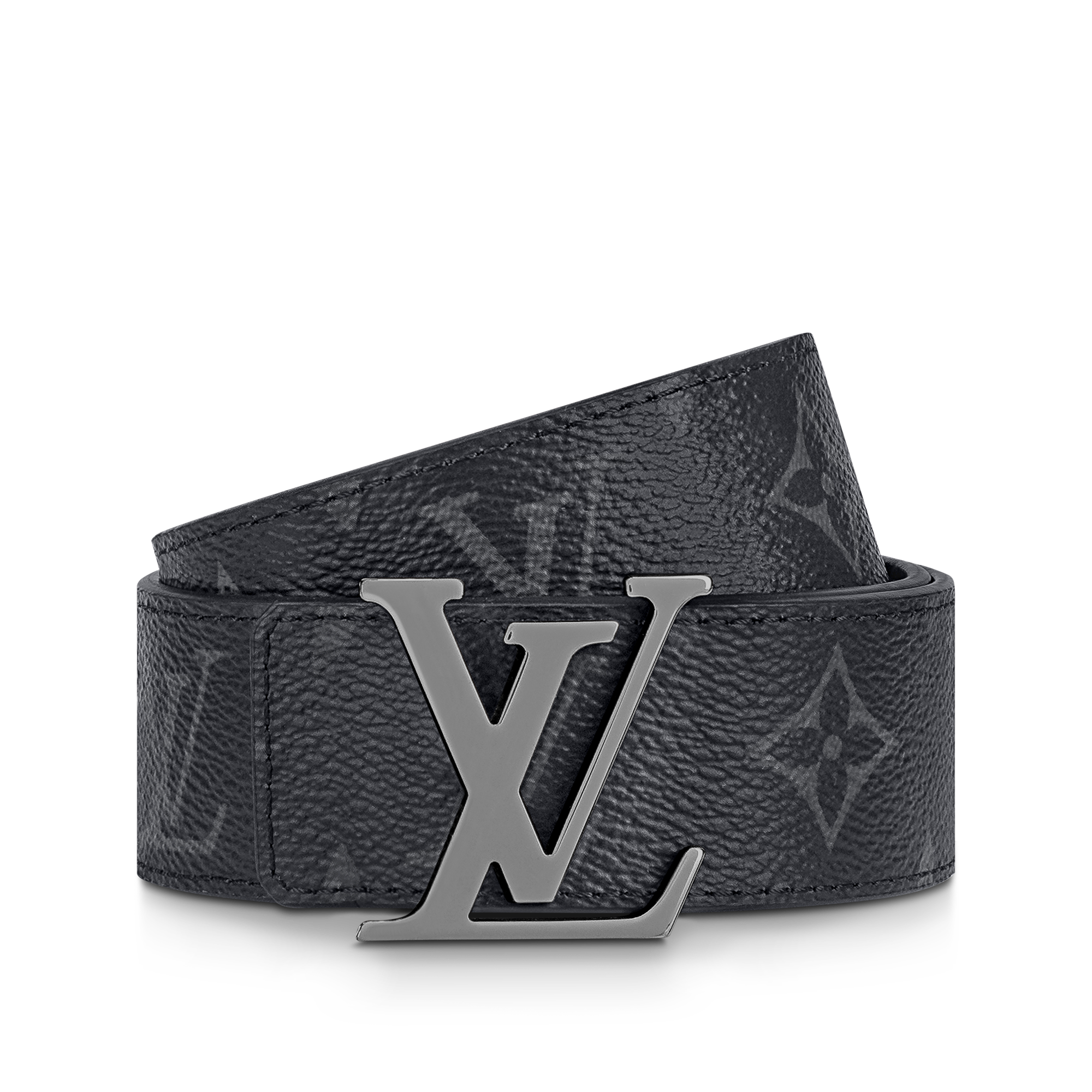 LV Initiales 35mm Reversible Belt Monogram Eclipse Canvas in Men