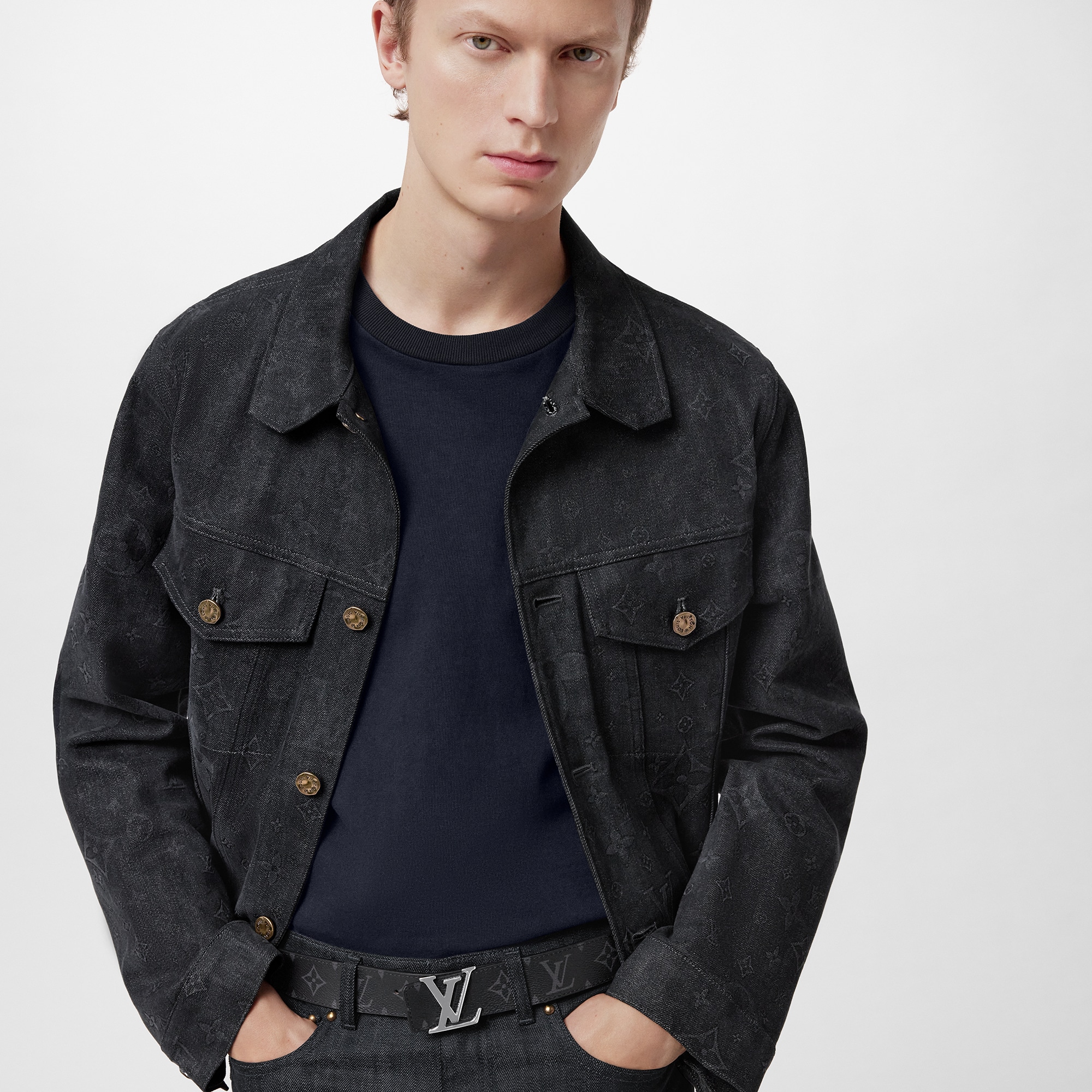 LV Initiales 35mm Reversible Belt Monogram Eclipse Canvas in Men