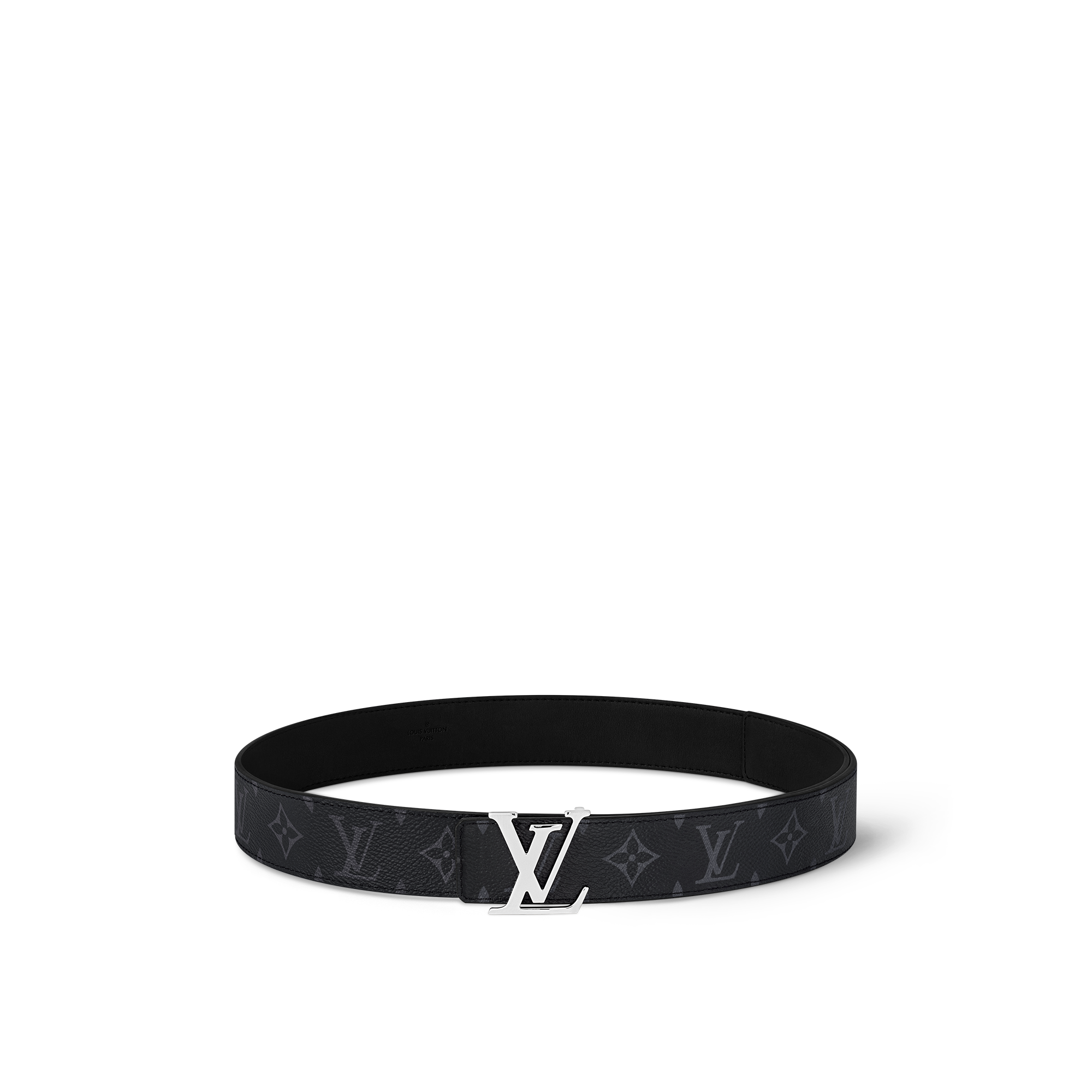 LV Initiales 35mm Reversible Belt Monogram Eclipse Canvas in Men