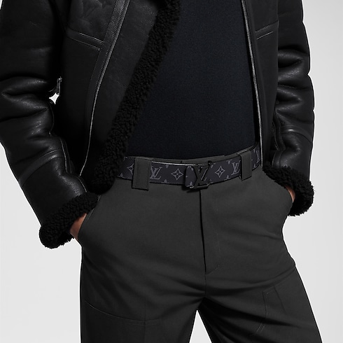 LV Initiales 40mm Matte Black Belt Monogram Eclipse Canvas in Men's Accessories All Accessories collections by Louis Vuitton (Product zoom)