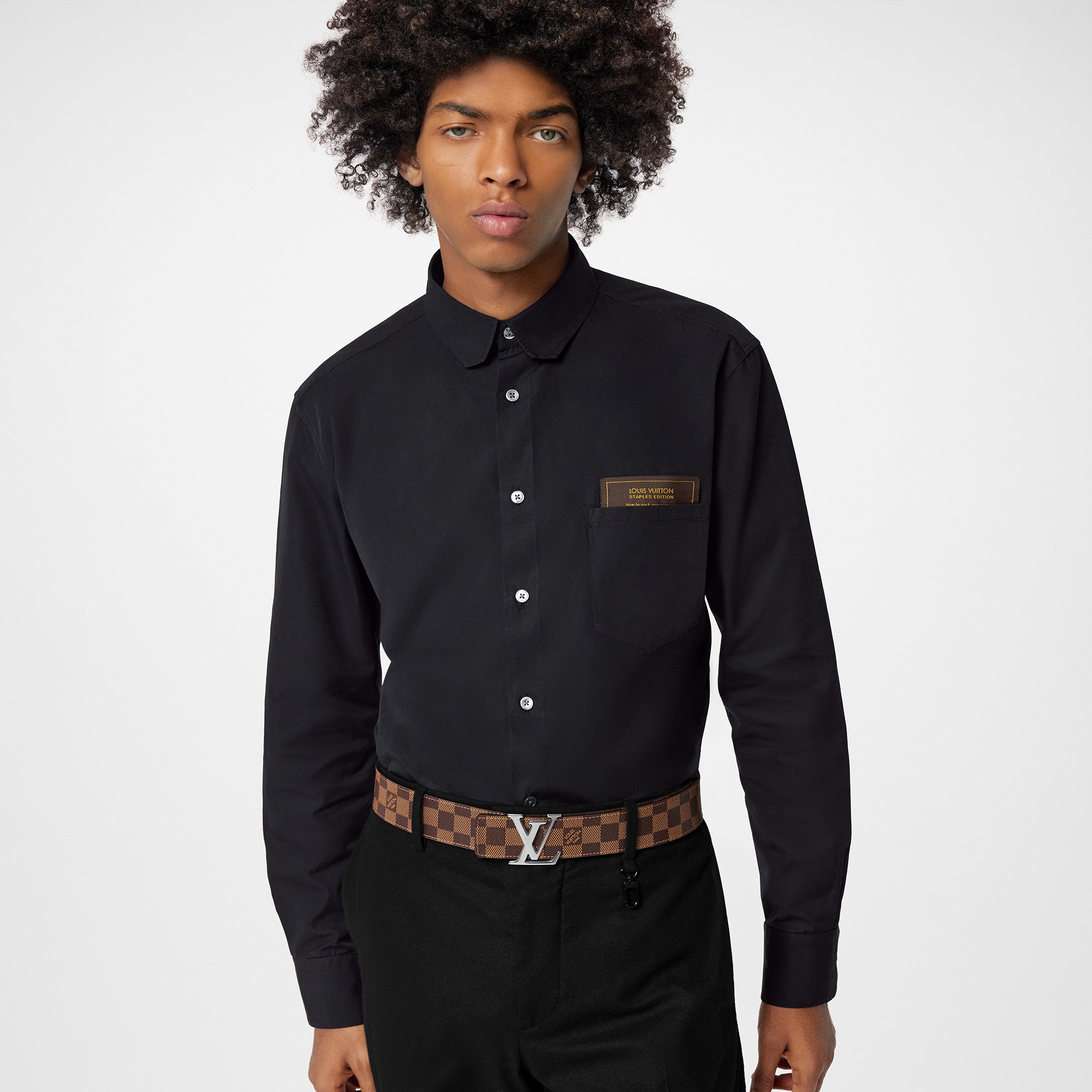 LV Initiales 40MM Reversible Belt Damier Ebène Canvas in Men