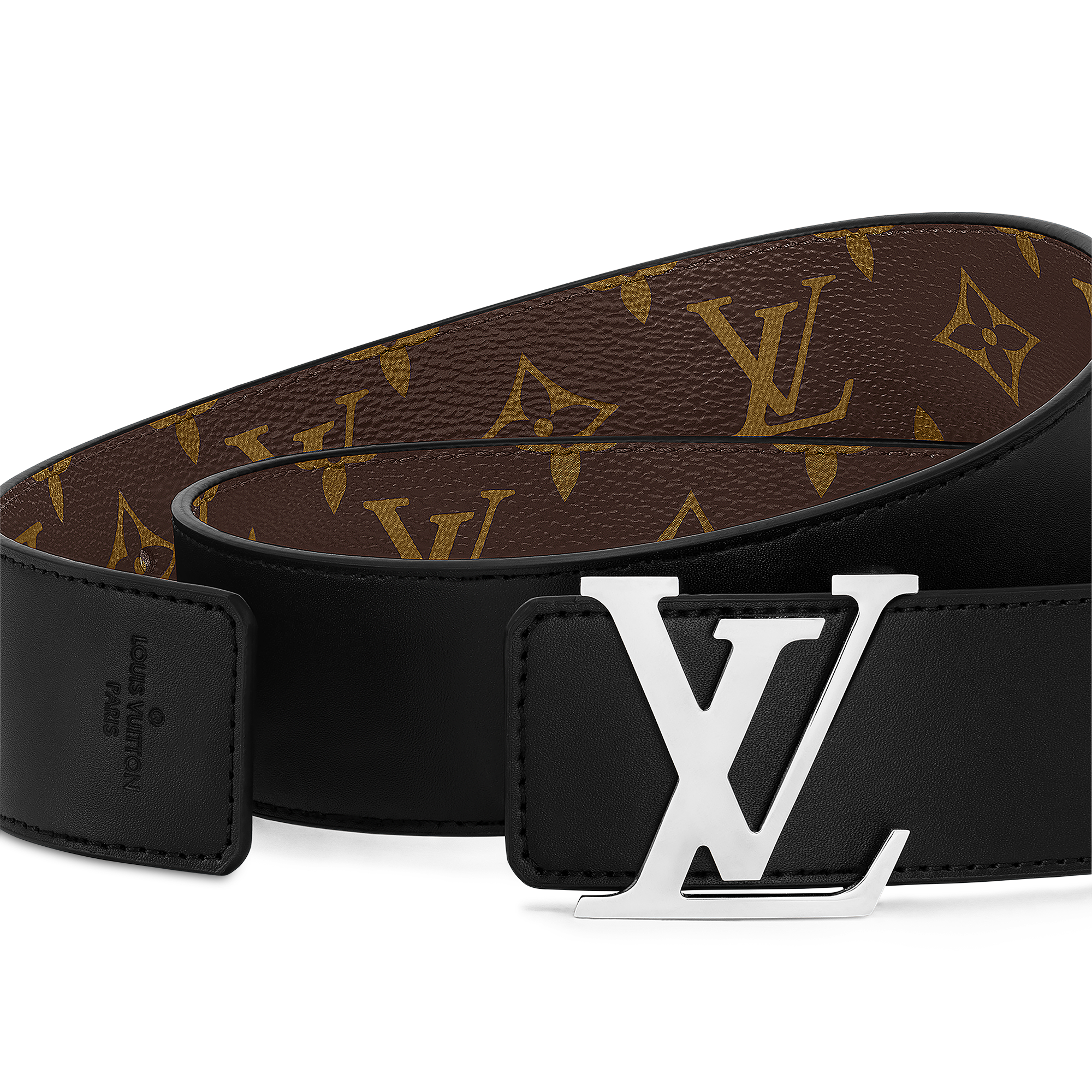 LV Initiales 40MM Reversible Belt Monogram Macassar Canvas in Men