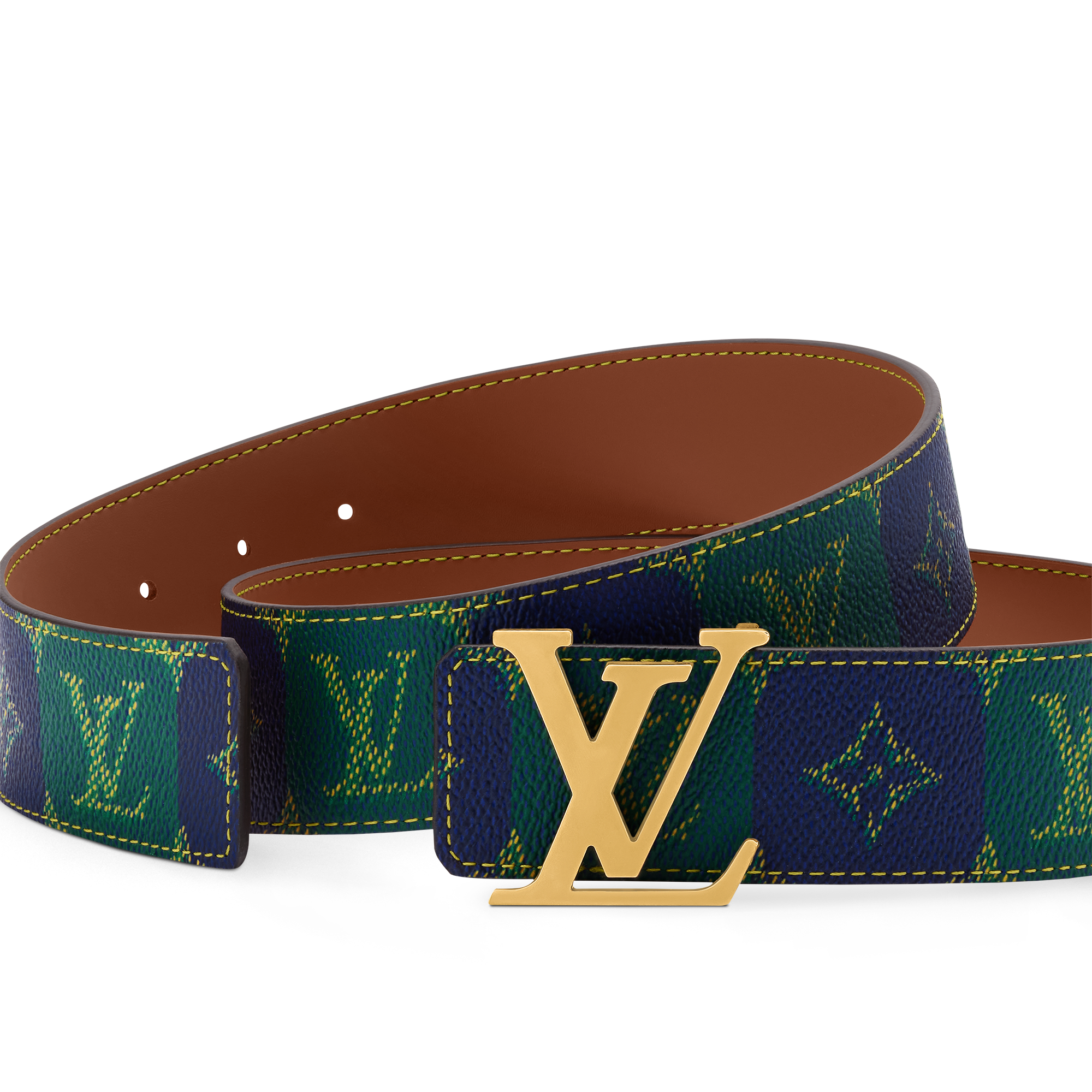 LV Initiales College Monogram Heritage 40mm Reversible Belt  in Men
