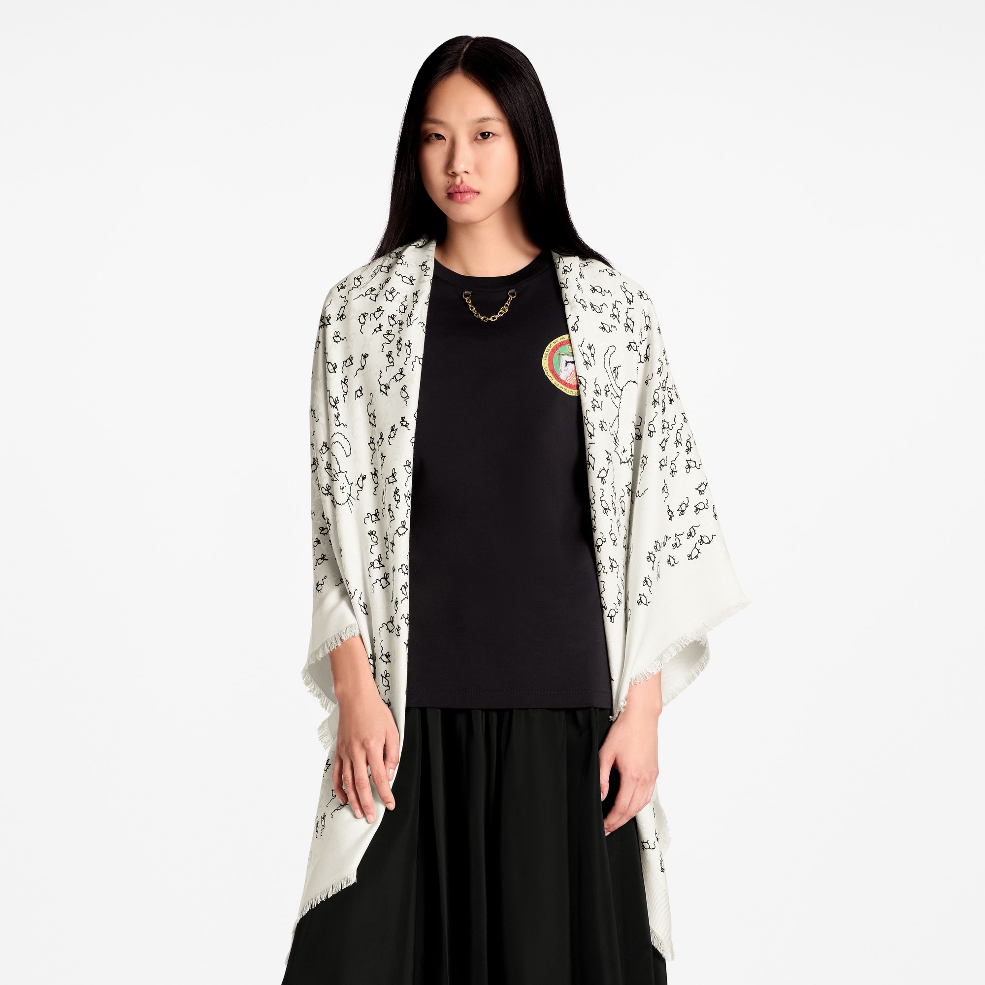 LV Mice Monogram Classique Shawl . in Women