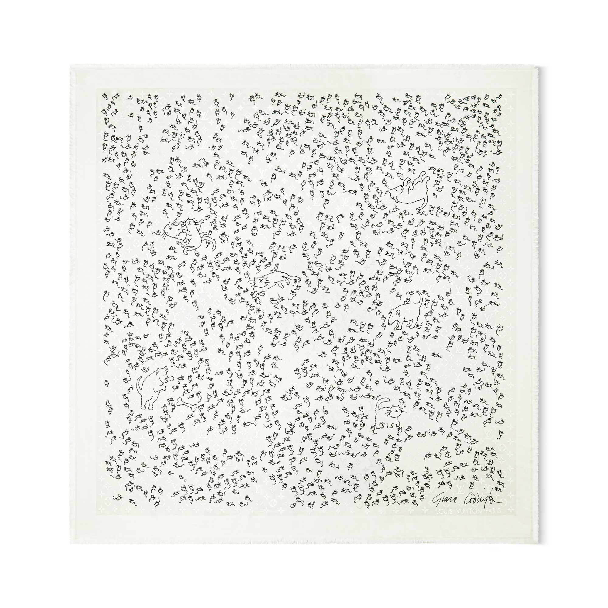 LV Mice Monogram Classique Shawl . in Women