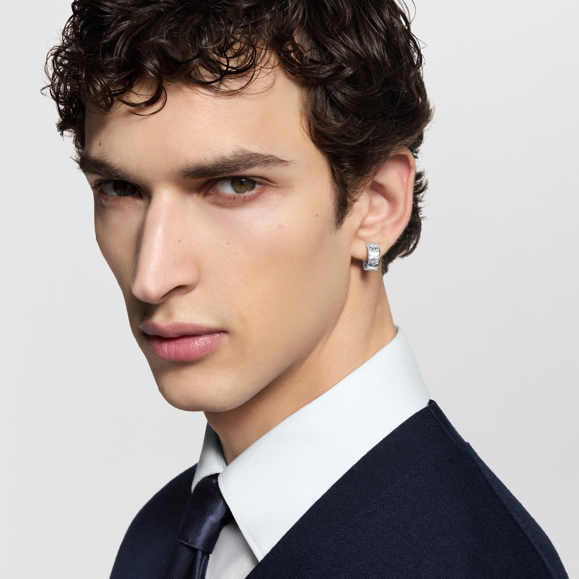 Spike Earrings Louis Vuitton Men Earrings LV Mosaic Earring