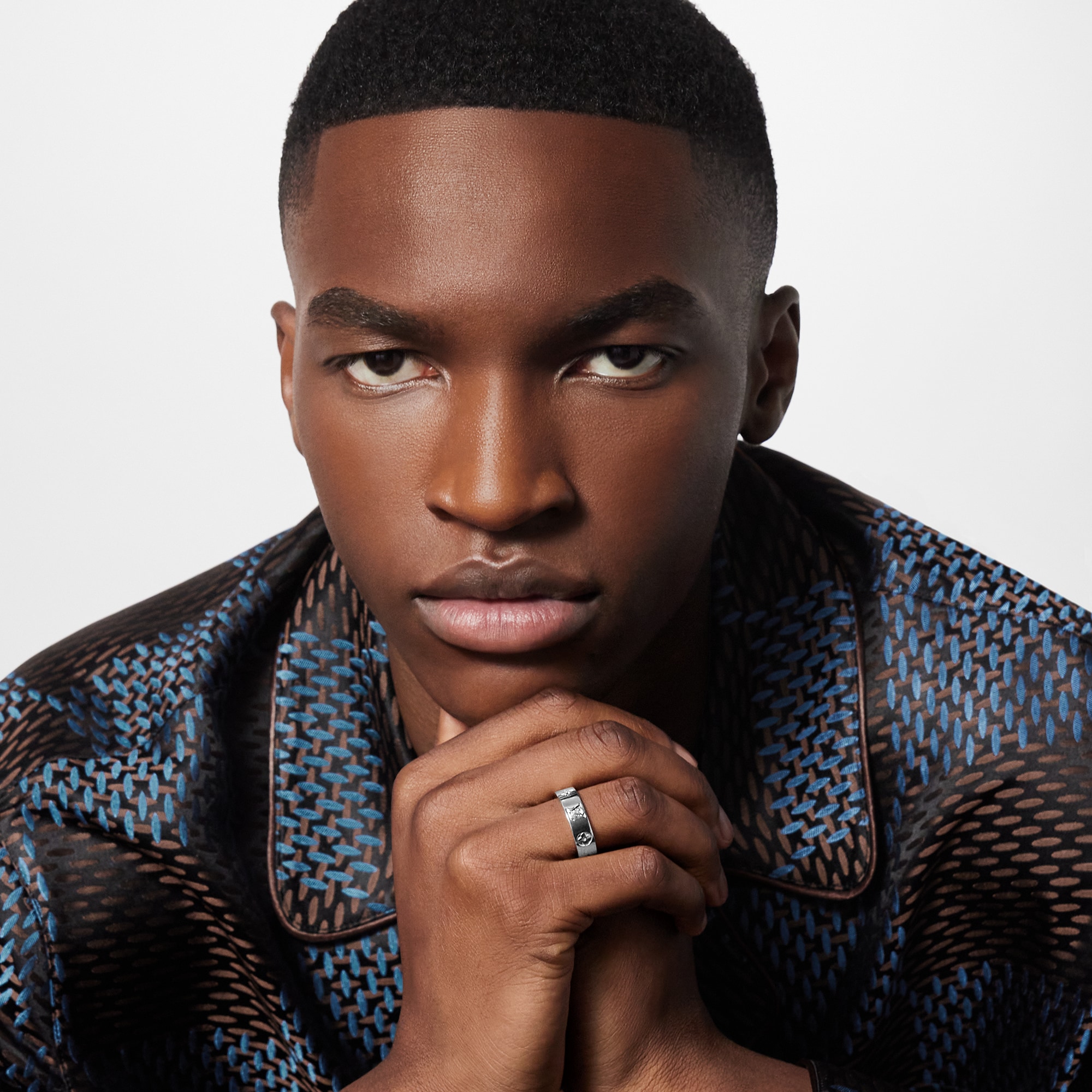 LV Mosaic Thin Ring . in Men