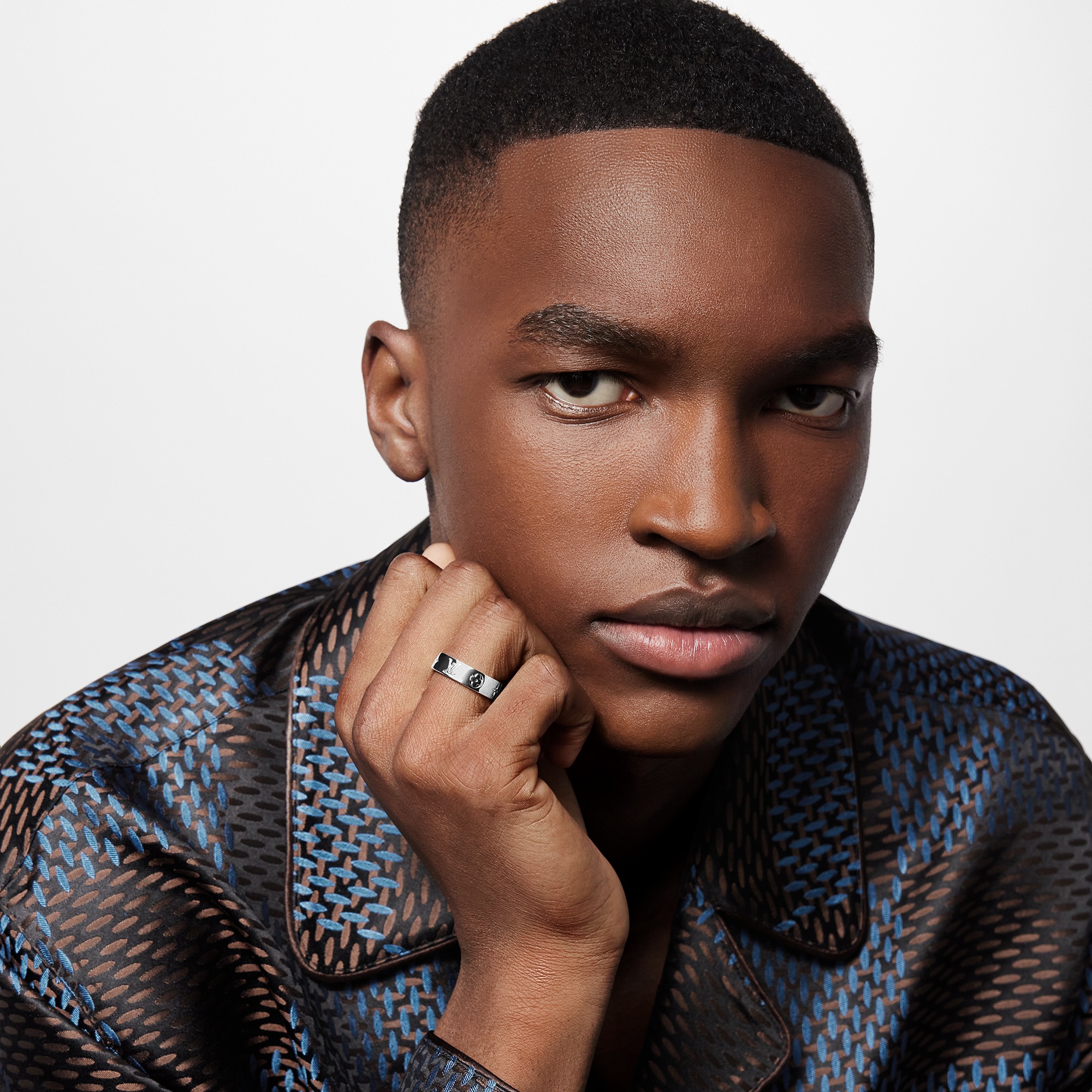 LV Mosaic Thin Ring . in Men